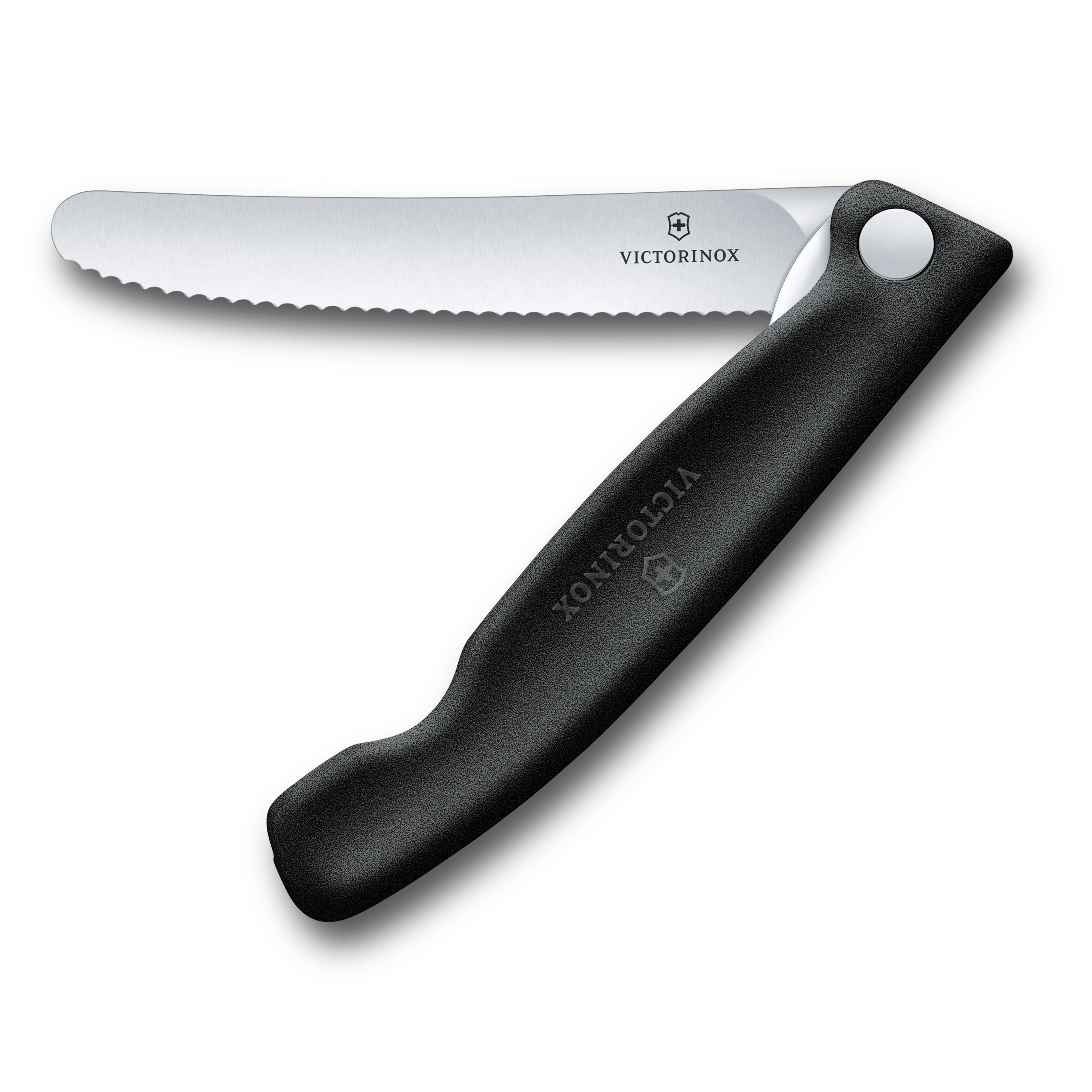 Swiss Classic Picknick Messer mit Wellenschliff - schwarz-392