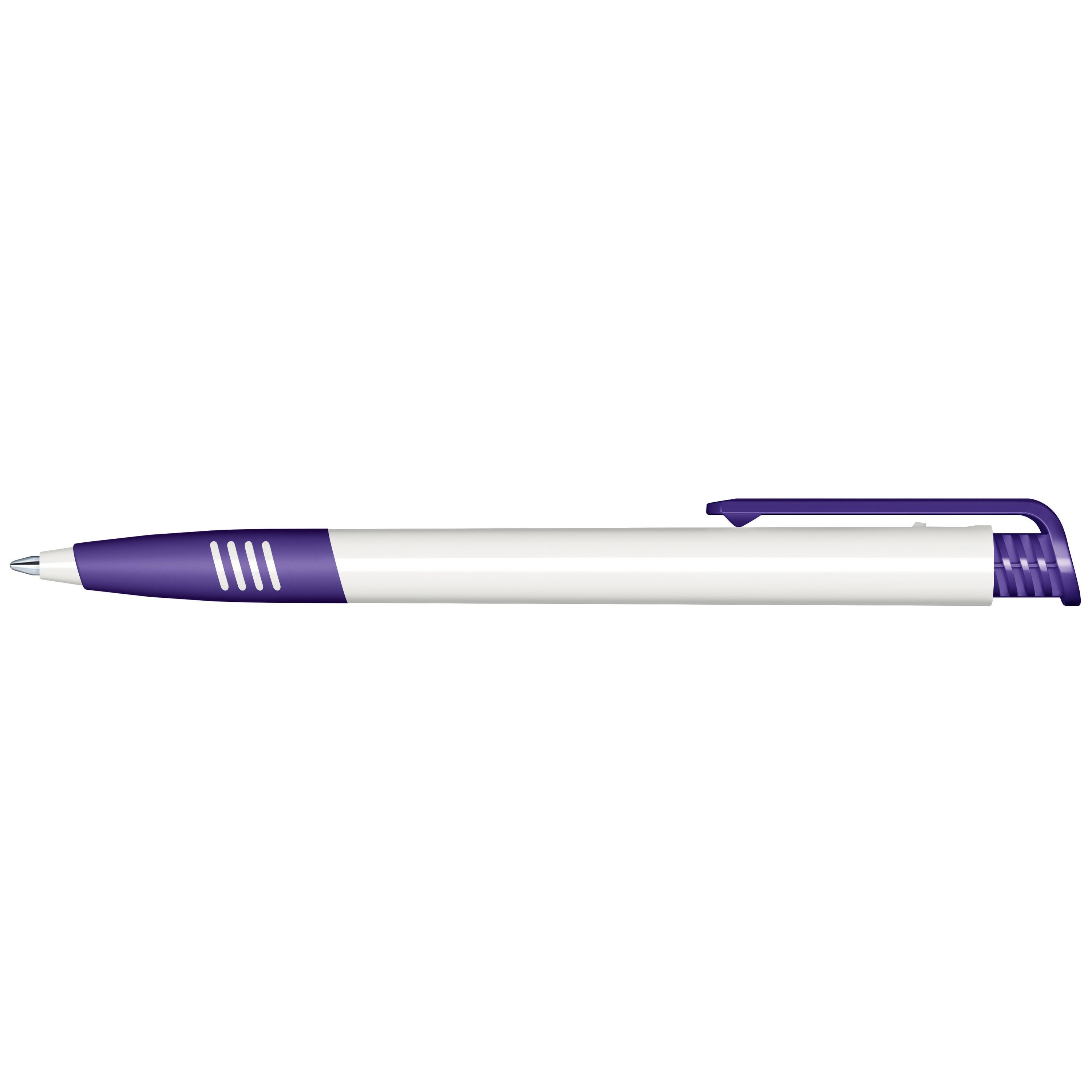 Super Hit Polished Basic SG Druckkugelschreiber - weiß - lila-748