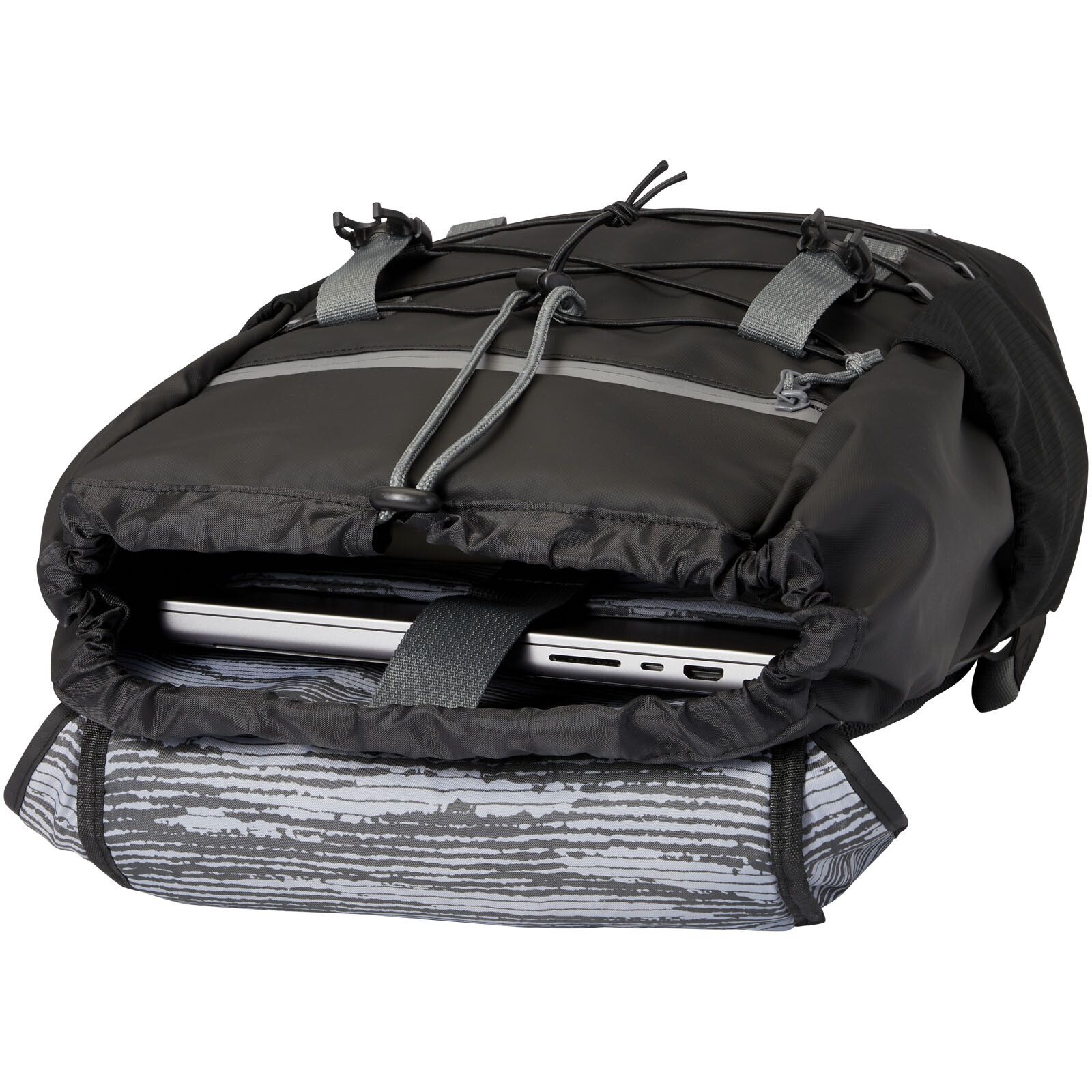 Aqua 15,6" GRS recycelter wasserabweisender Laptop-Rucksack 23 L - schwarz-198