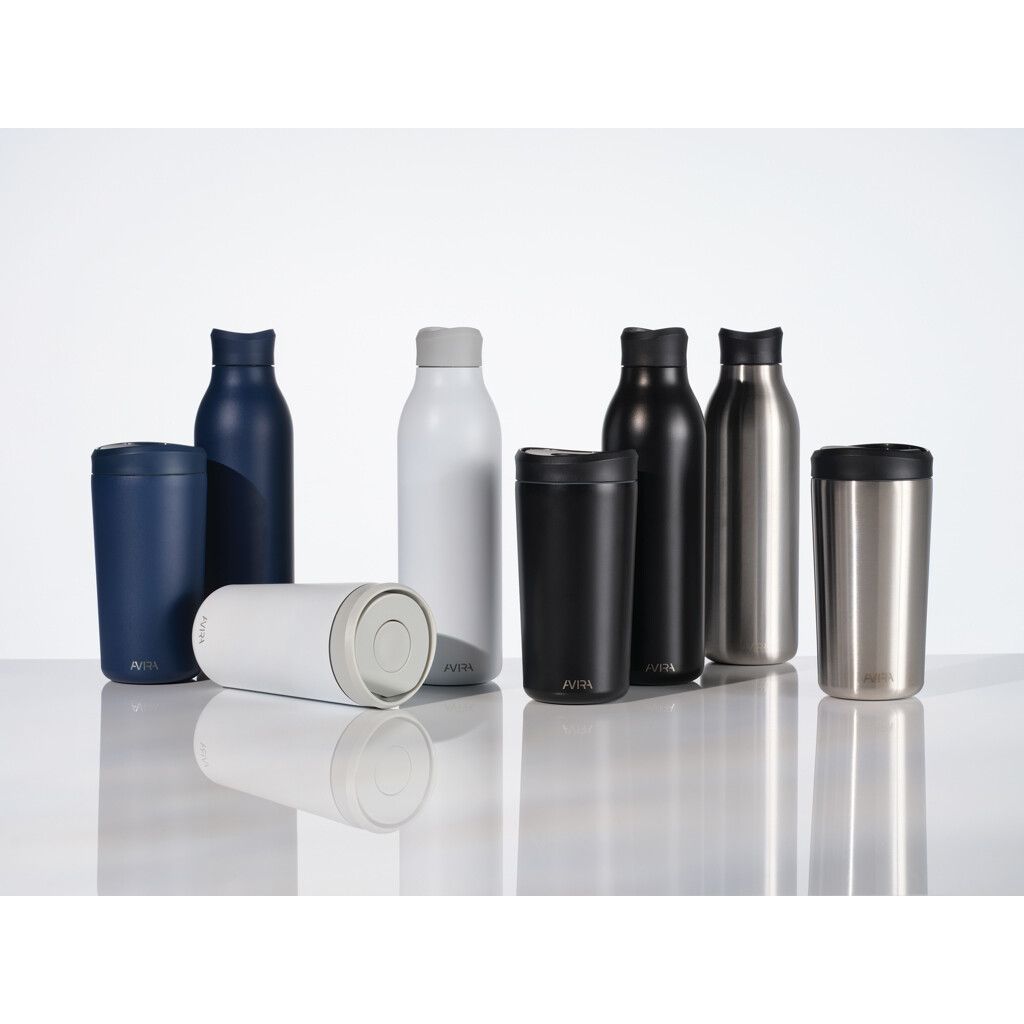 Avira Alok 360 Klick-Wasserflasche aus RCS rec. Stahl, 600ml - silber-537