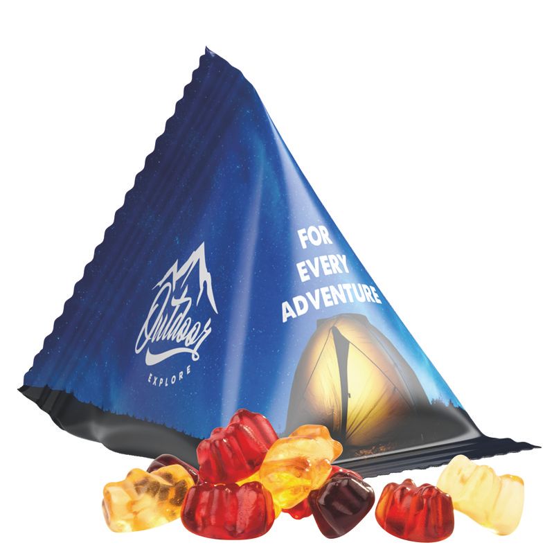 Fruchtgummi Tetraeder, Folie mit ca. 50% Papieranteil, weiß, Trolli Fruchtgummibären, 30% Fruchtsaftqualität-16