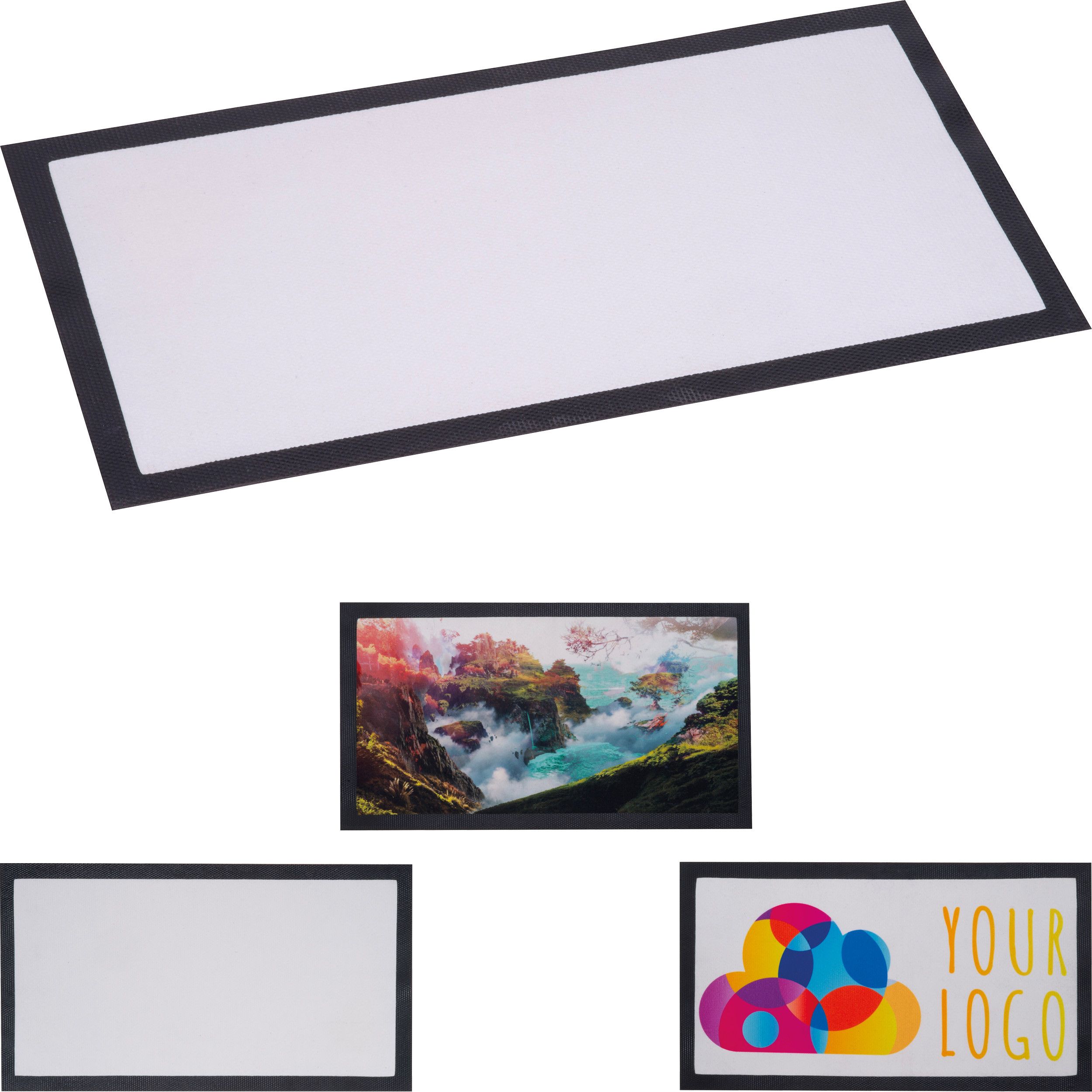 Sublimations Barmatte Paisley - weiss-269