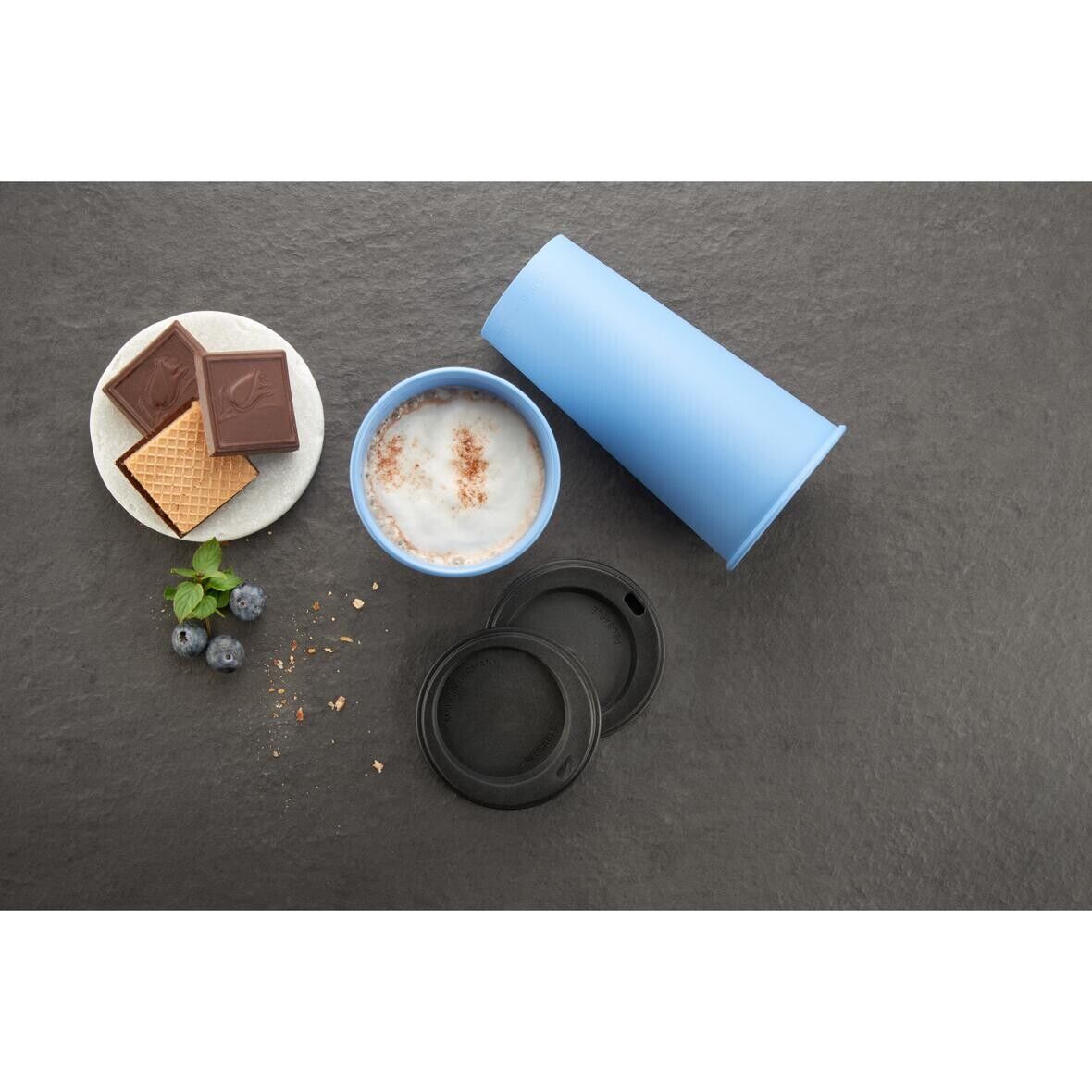 Kaffeebecher ToGo, 0,4 l - beständiges braun - schwarz-885
