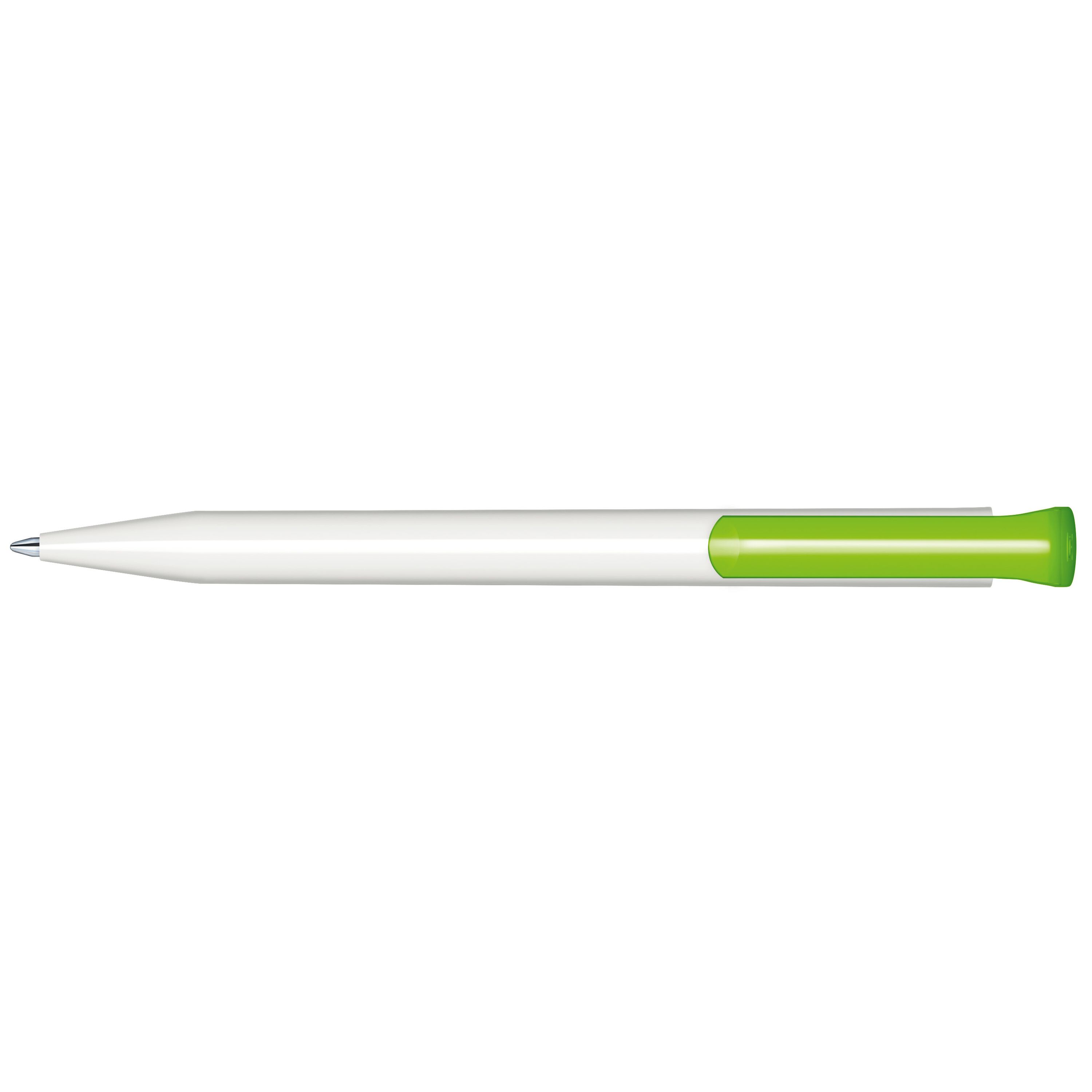 Super Hit Polished Basic Druckkugelschreiber - weiß - hellgrün-860