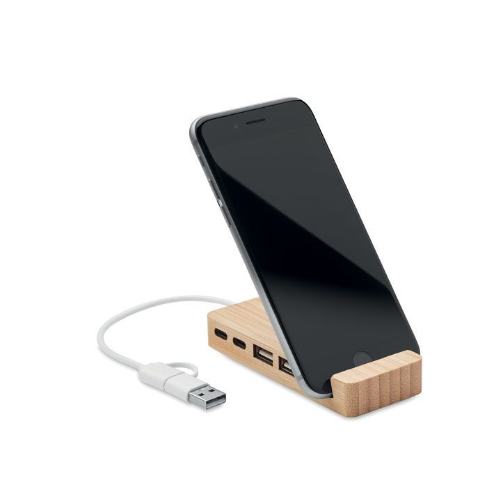 4 Port USB Hub HUBSTAND - holz-309