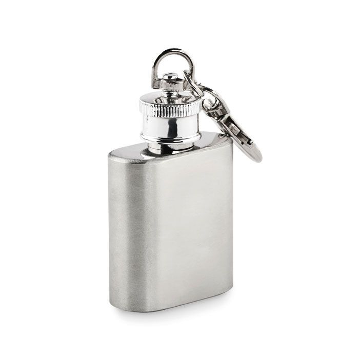 Schlüsselring mit Flachmann HIPPY - silber-11