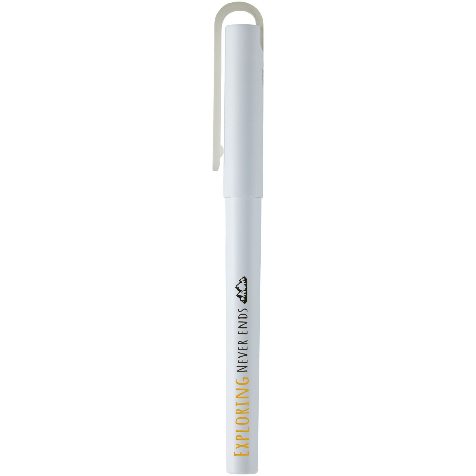 Mauna recycelter PET Gel-Rollerbal (schwarze Mine) - weiss-912