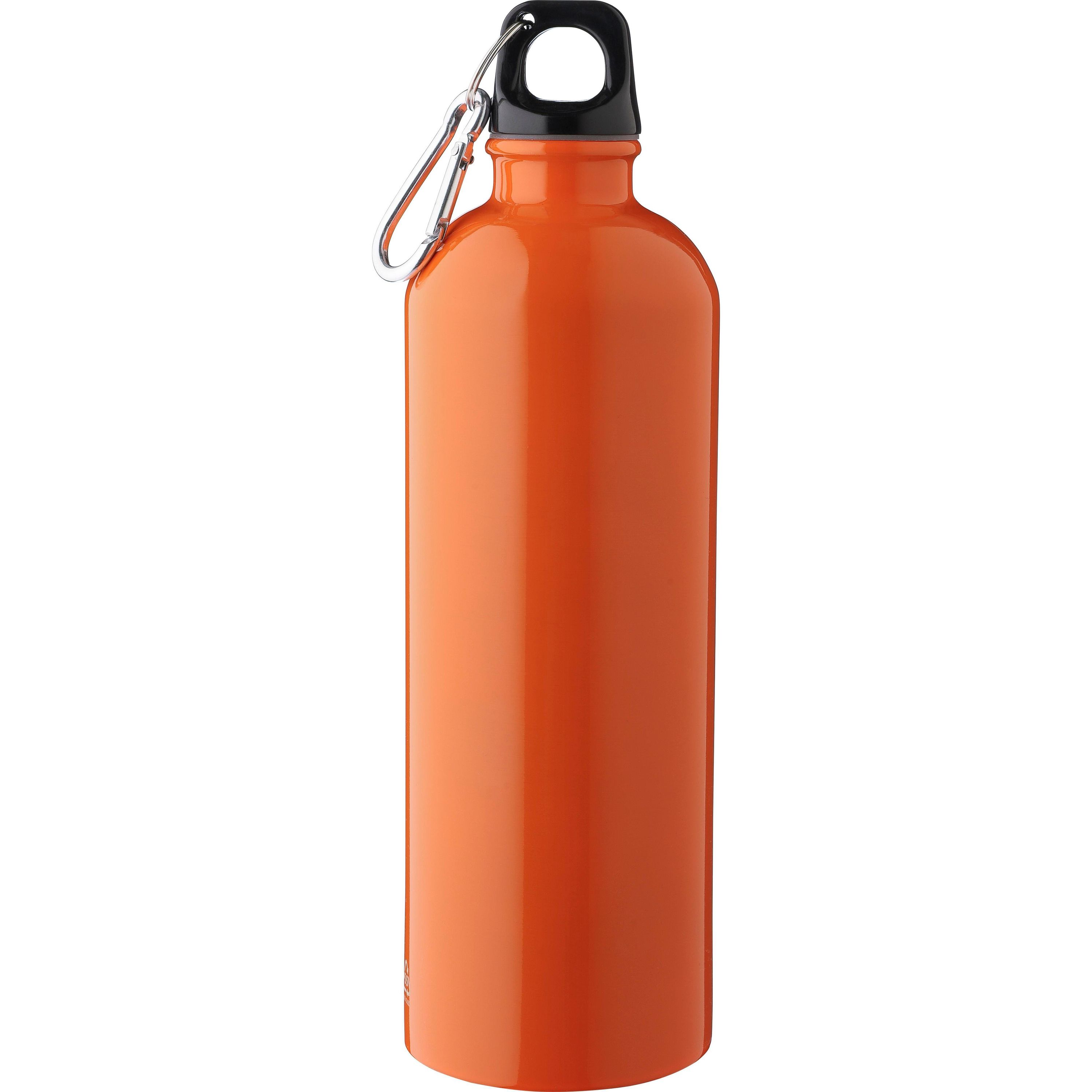 Recycelte einwandige Edelstahlflasche (750 ml) Emeric - orange-832