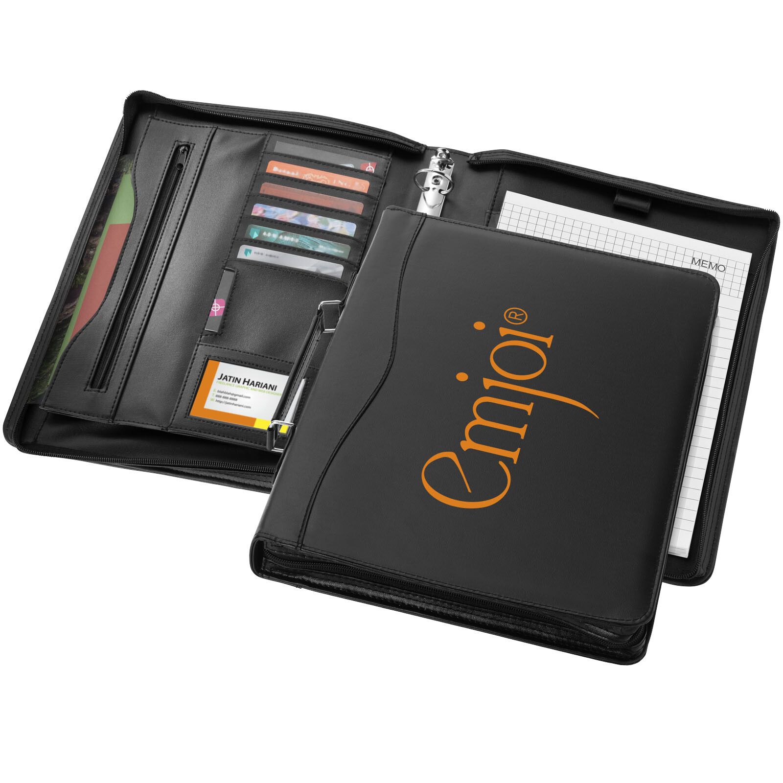 Ebony A4 Aktenmappe - schwarz-647