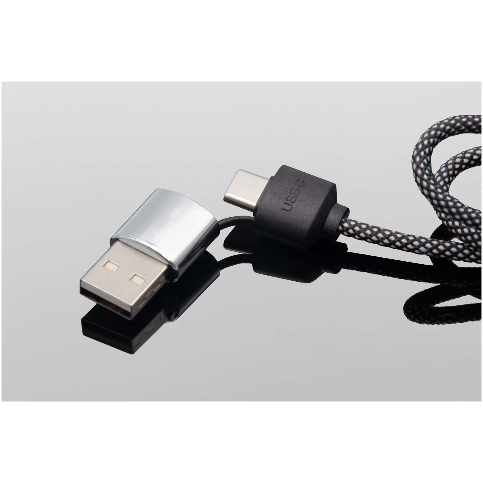SCX.design C33 60W Typ C Ladekabel mit doppeltem Leuchtlogo  - heather schwarz-592