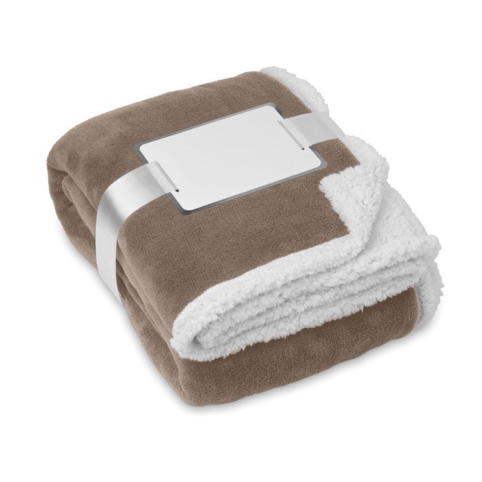 Coral Fleece-Decke ZERMATT - khaki-96