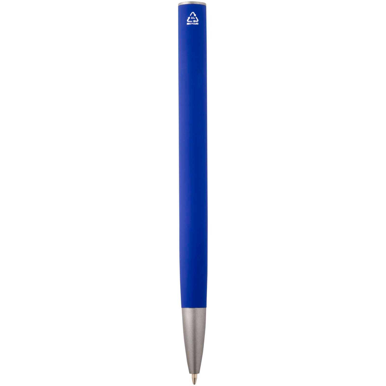 Ziguur Kugelschreiber aus recyceltem Aluminium (blaue Mine) - blau-441