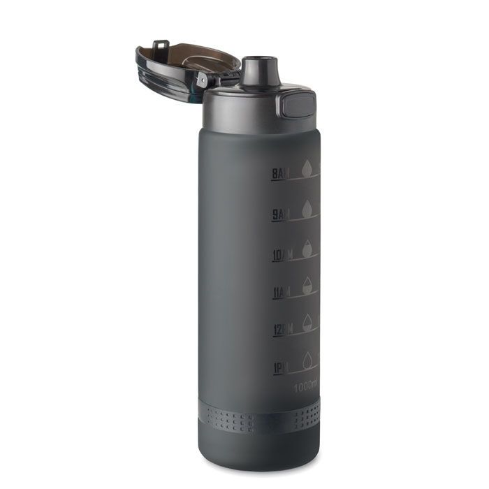 Sport-Trinkflasche RPET 1L LEVEL - schwarz-256