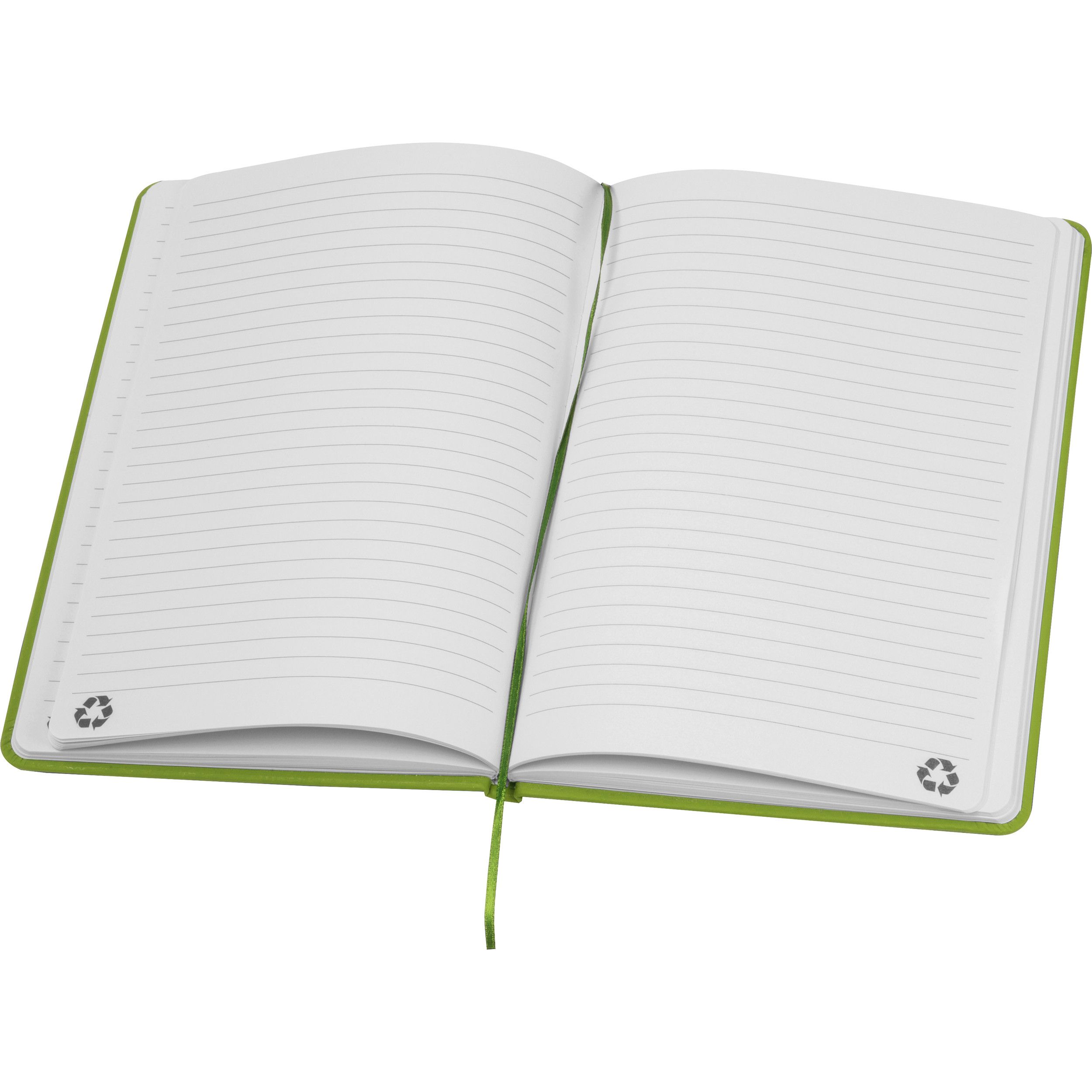 A5 Notizbuch aus Recyclingpapier  - apfelgrün-584