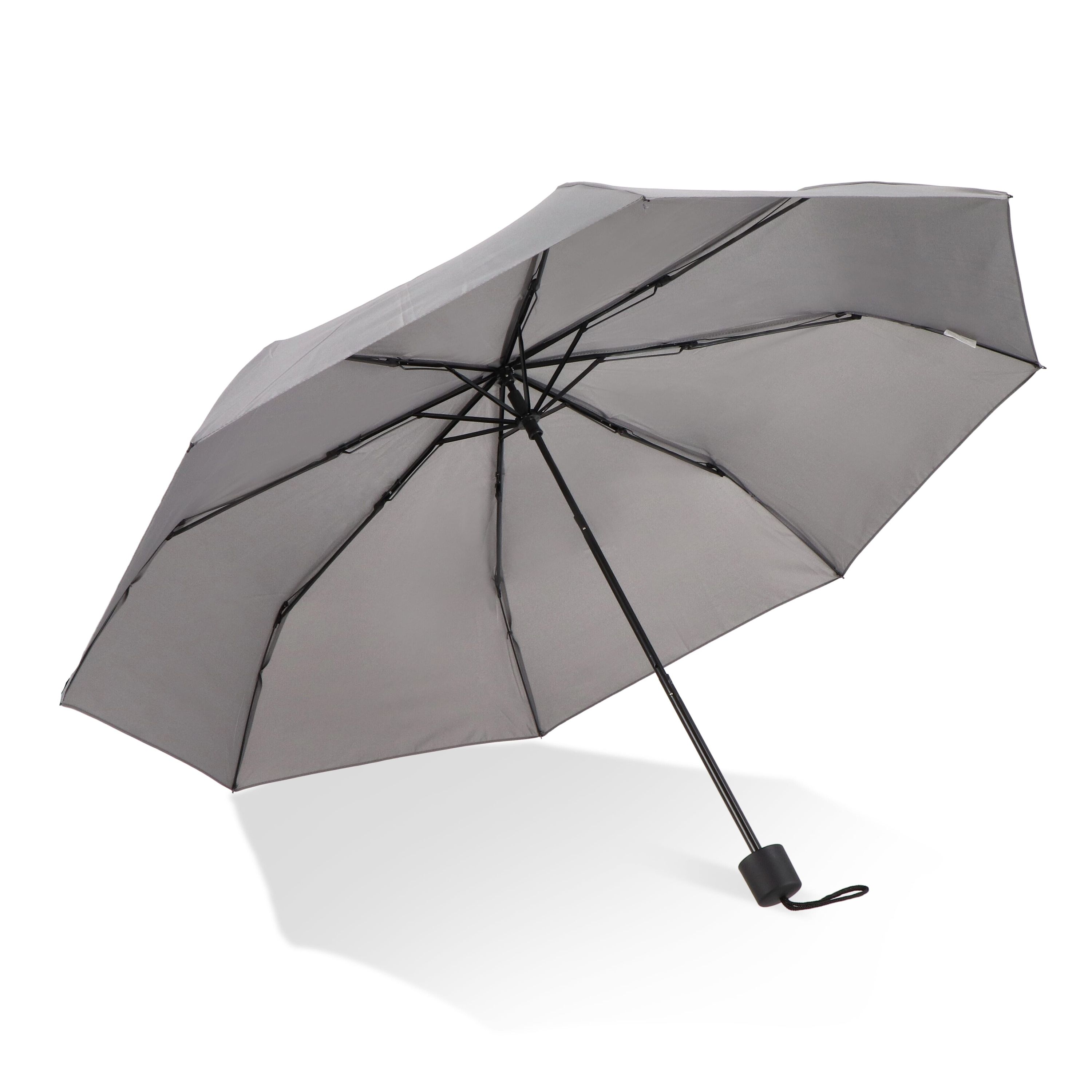 Congo 190T Pongee 21 Faltbarer Regenschirm - grau-841