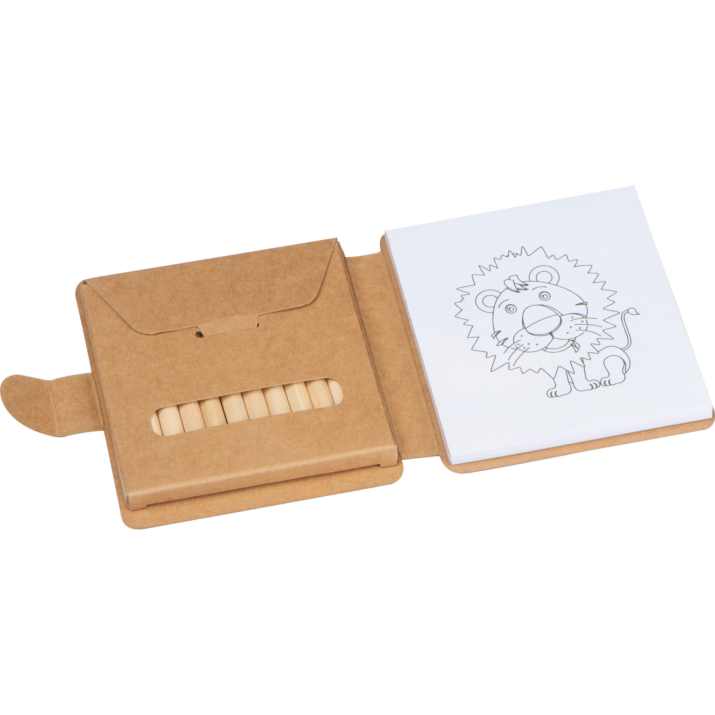 Malbuch mit 12 Buntstiften - beige-863