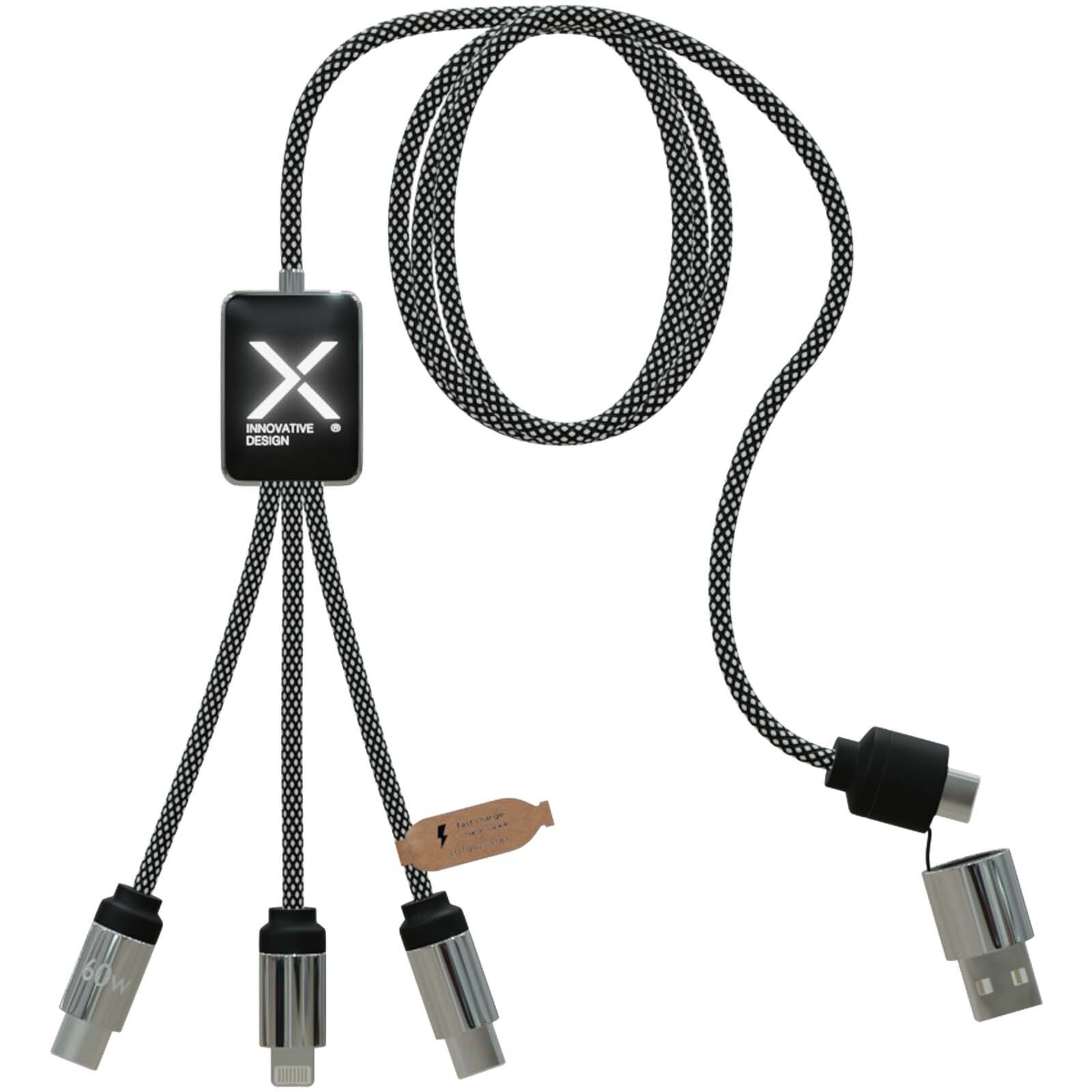 SCX.design C33 60W Typ C Ladekabel mit doppeltem Leuchtlogo  - heather schwarz-27