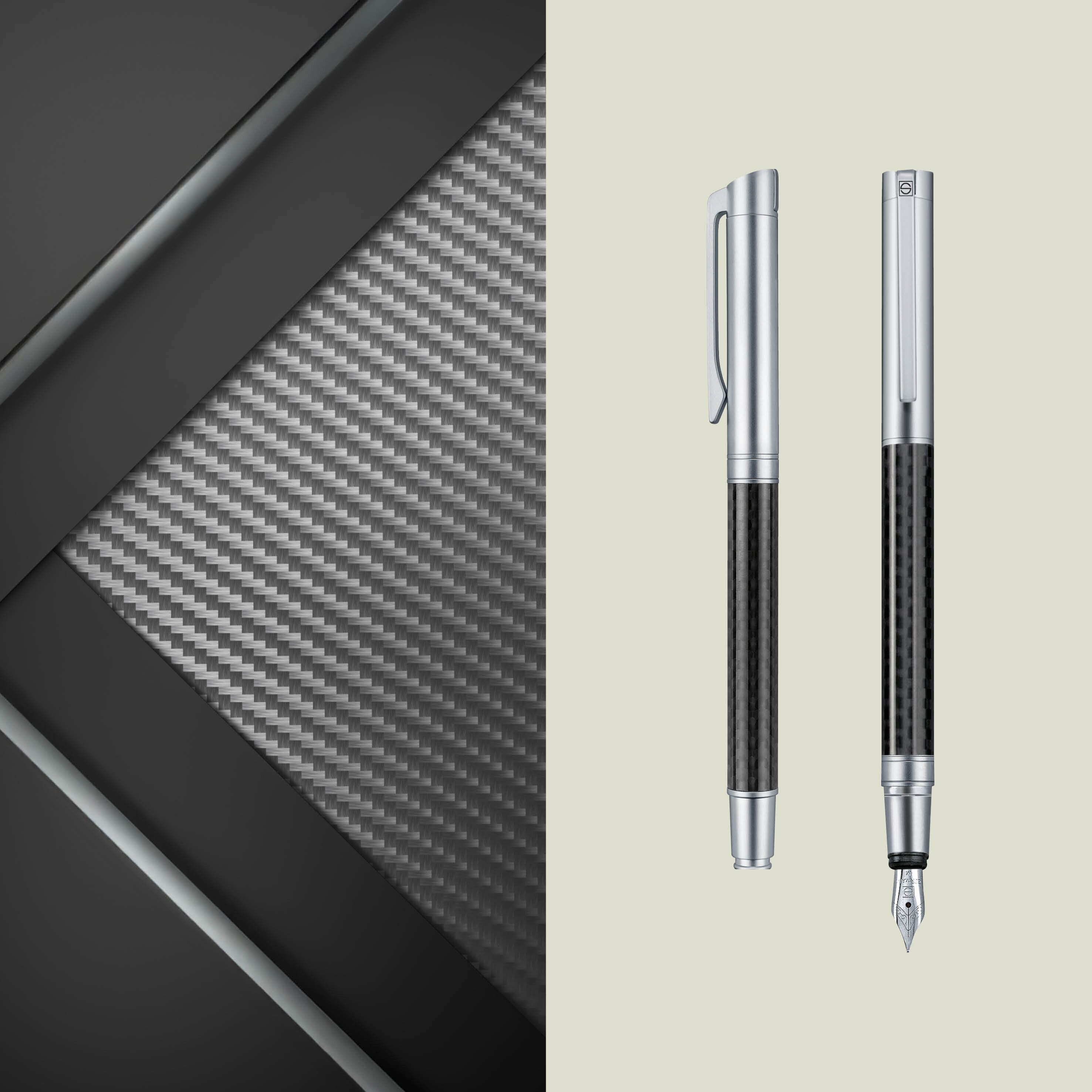 Carbon Line Füllhalter - silber-919