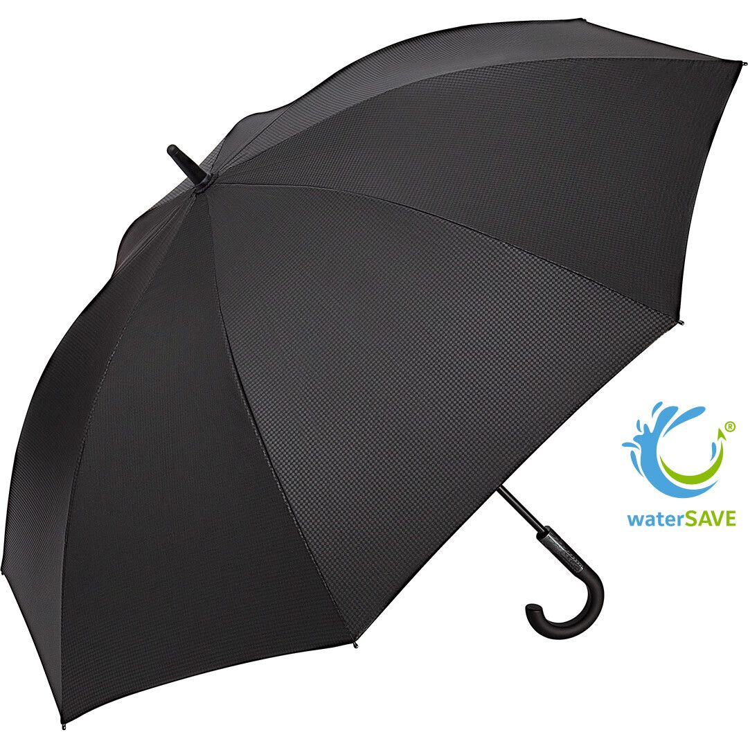 AC-Gästeschirm FARE® Carbon Style mit waterSAVE® Bezug Ø125 cm - schwarz-874