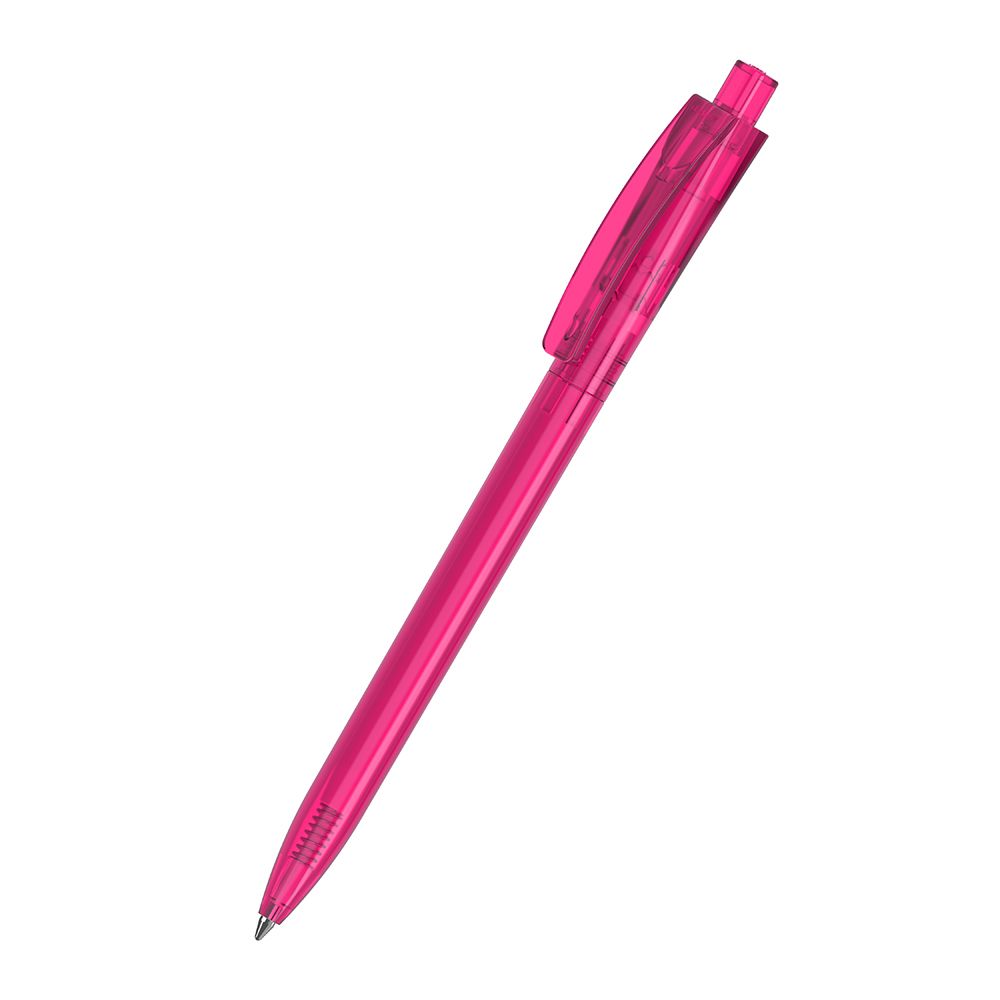 Druckkugelschreiber Qube transparent - pink transparent-936