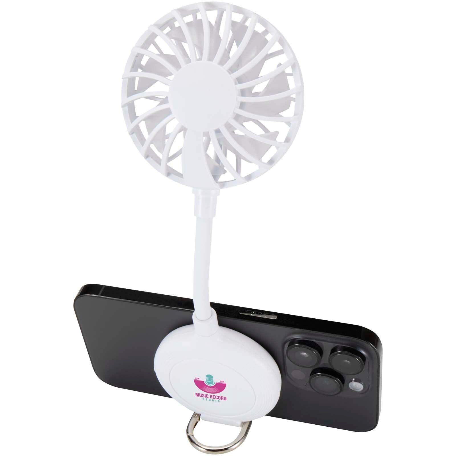 Ventio Magnetischer, tragbarer Ventilator aus recyceltem Kunststoff - weiss-400