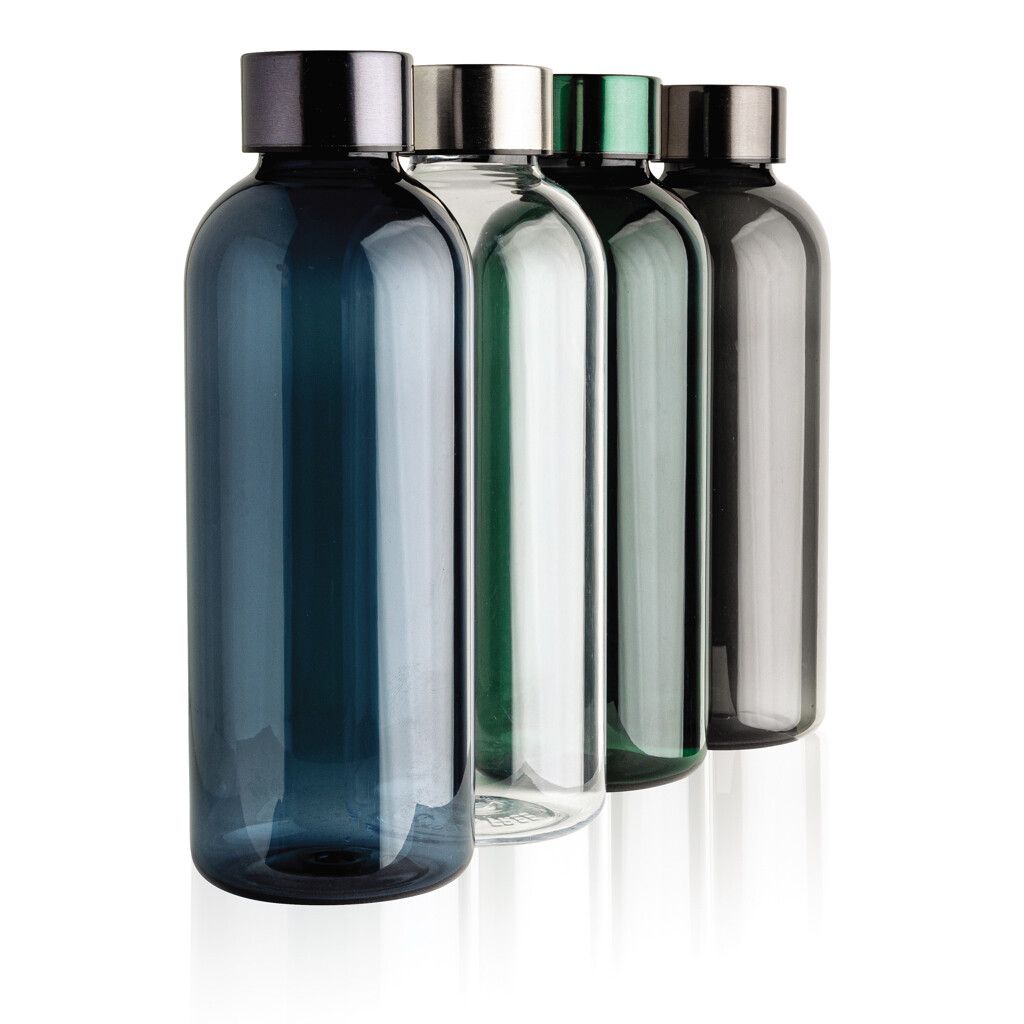 Auslaufsichere Trinkflasche mit Metalldeckel - transparent-952