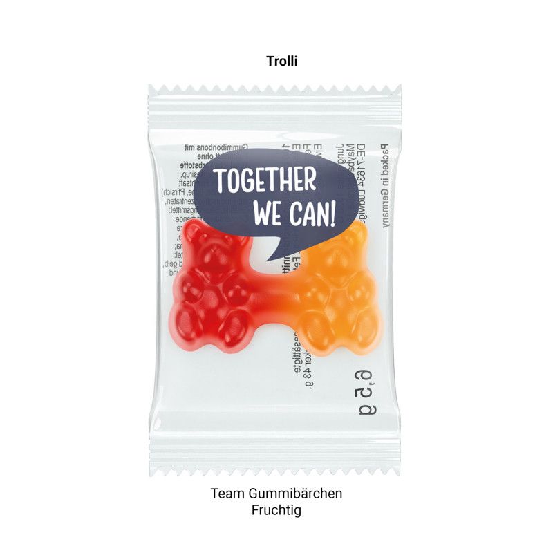 Werbekarte Visitenkartenformat, Team Gummibärchen, Standardgestaltung-62