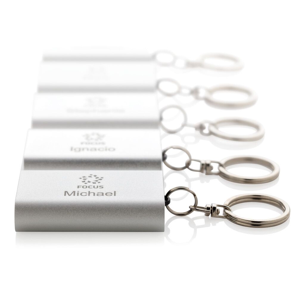 1.000 mAh Schlüsselanhänger Powerbank - silber-826