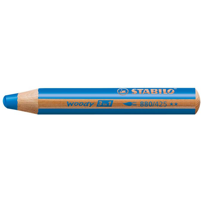 STABILO woody 3 in 1 Farbstift - mittelblau-224
