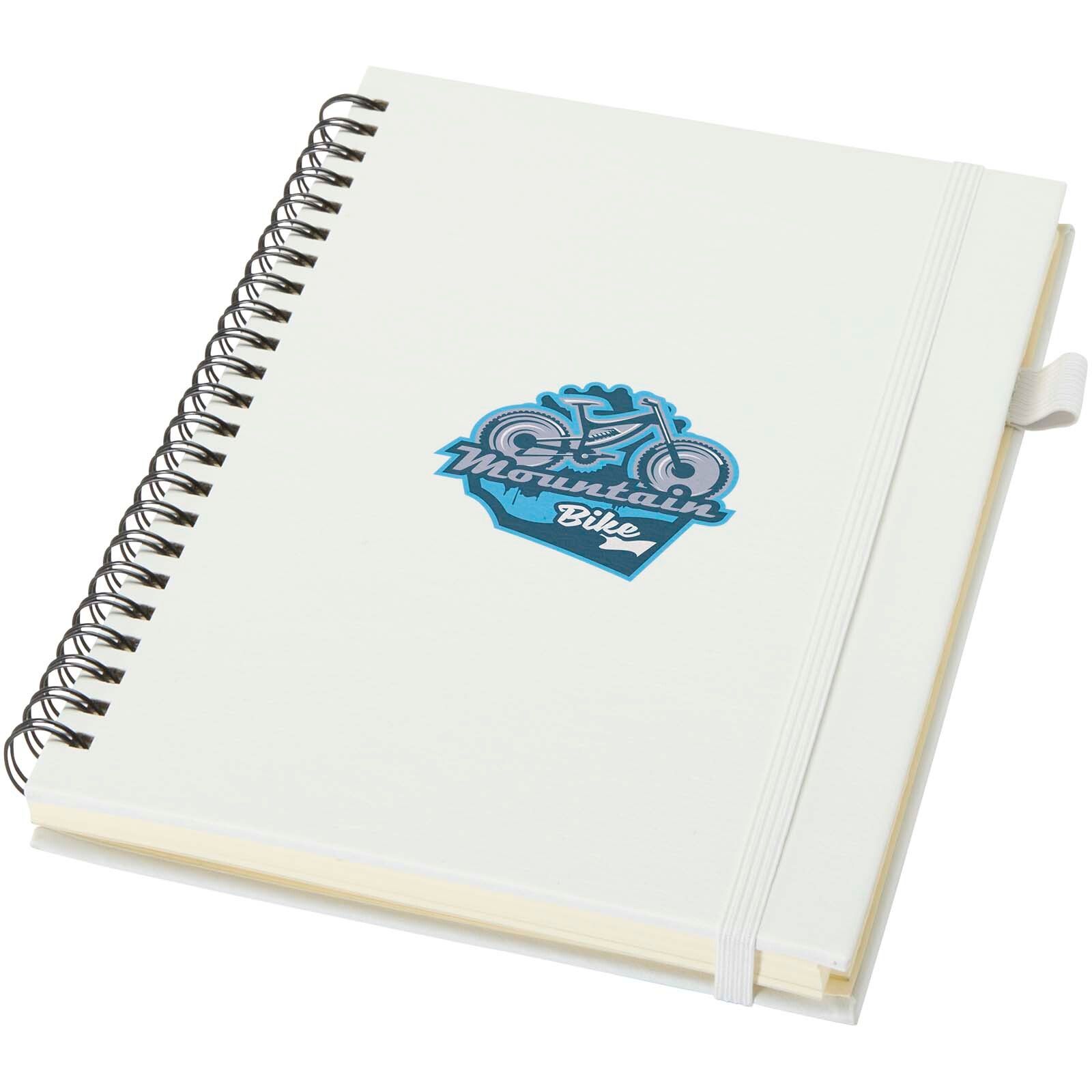 Liss A5 Hardcover Spiralnotizbuch aus recyceltem Kunststoff - weiss-829