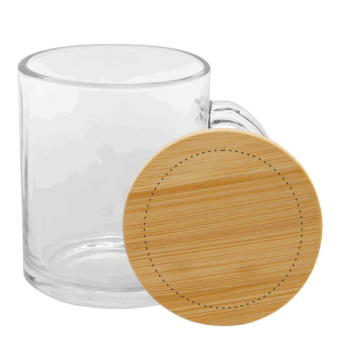 Veredelungsposition mittig auf dem Holzdeckel