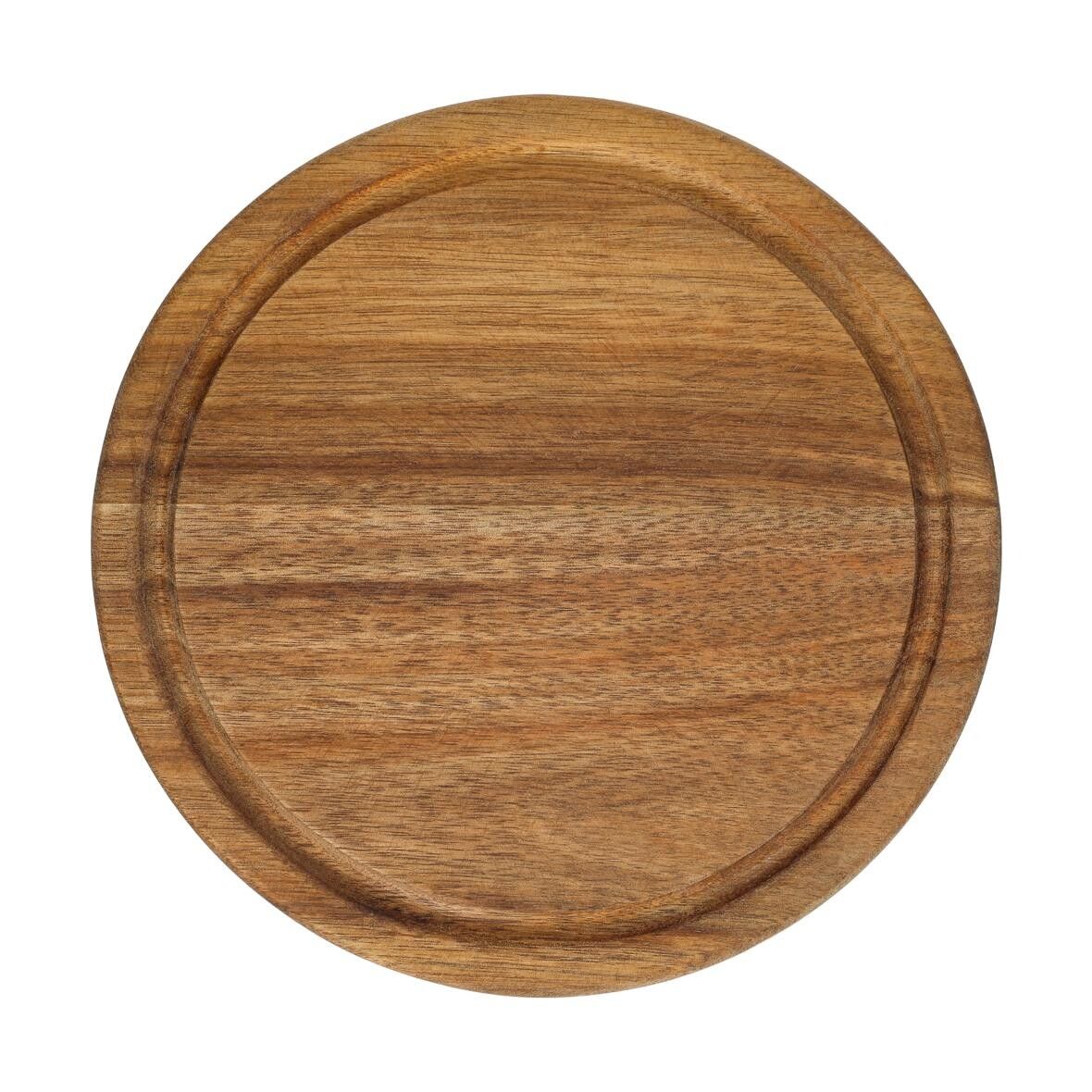 Schneidbrett Acacia rund - natur-116