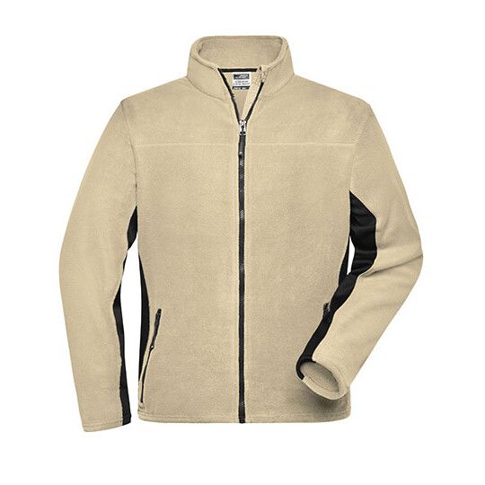 Men´s Workwear Fleece Jacket -STRONG- - stone - black-43