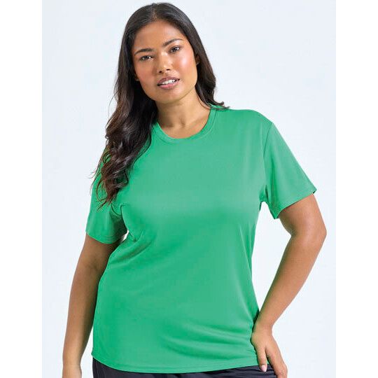 Women’s TriDri® Ion-Charge recycled textured tee - bright kelly-848