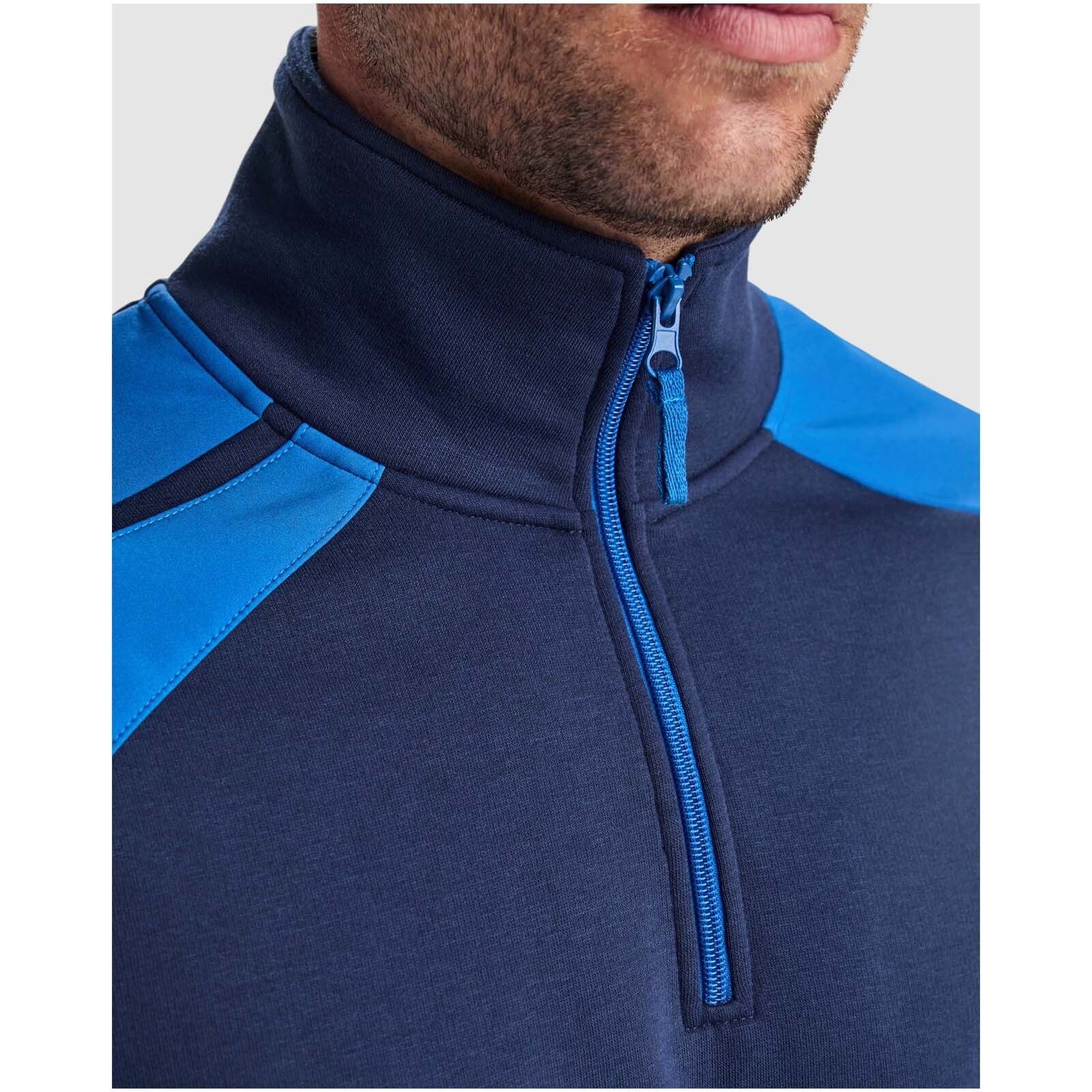 Maverick Pullover für Herren mit halbem Reißverschluss, 280 g/m2 - schwarz -  rot-549