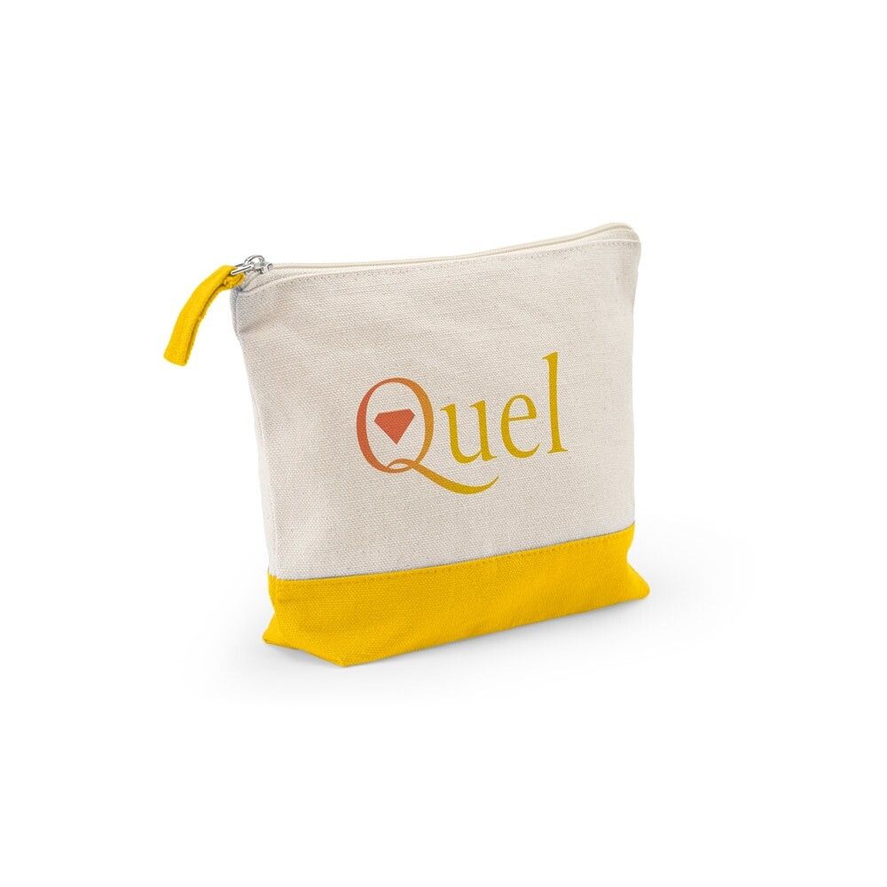 DAPHNE Kosmetiktasche aus 100 % Baumwolle (340 g/m²), zweifarbig - gelb-189