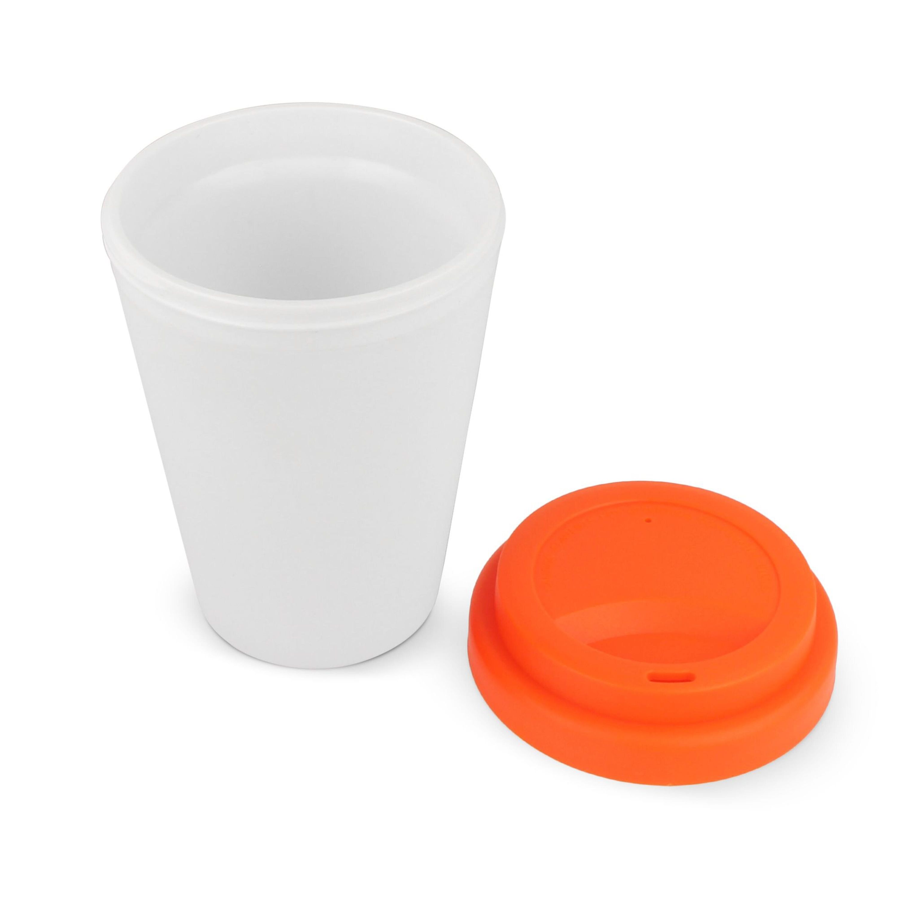 RPP Kaffeetasse Weißer Körper 250ml - weiss  -  orange-307
