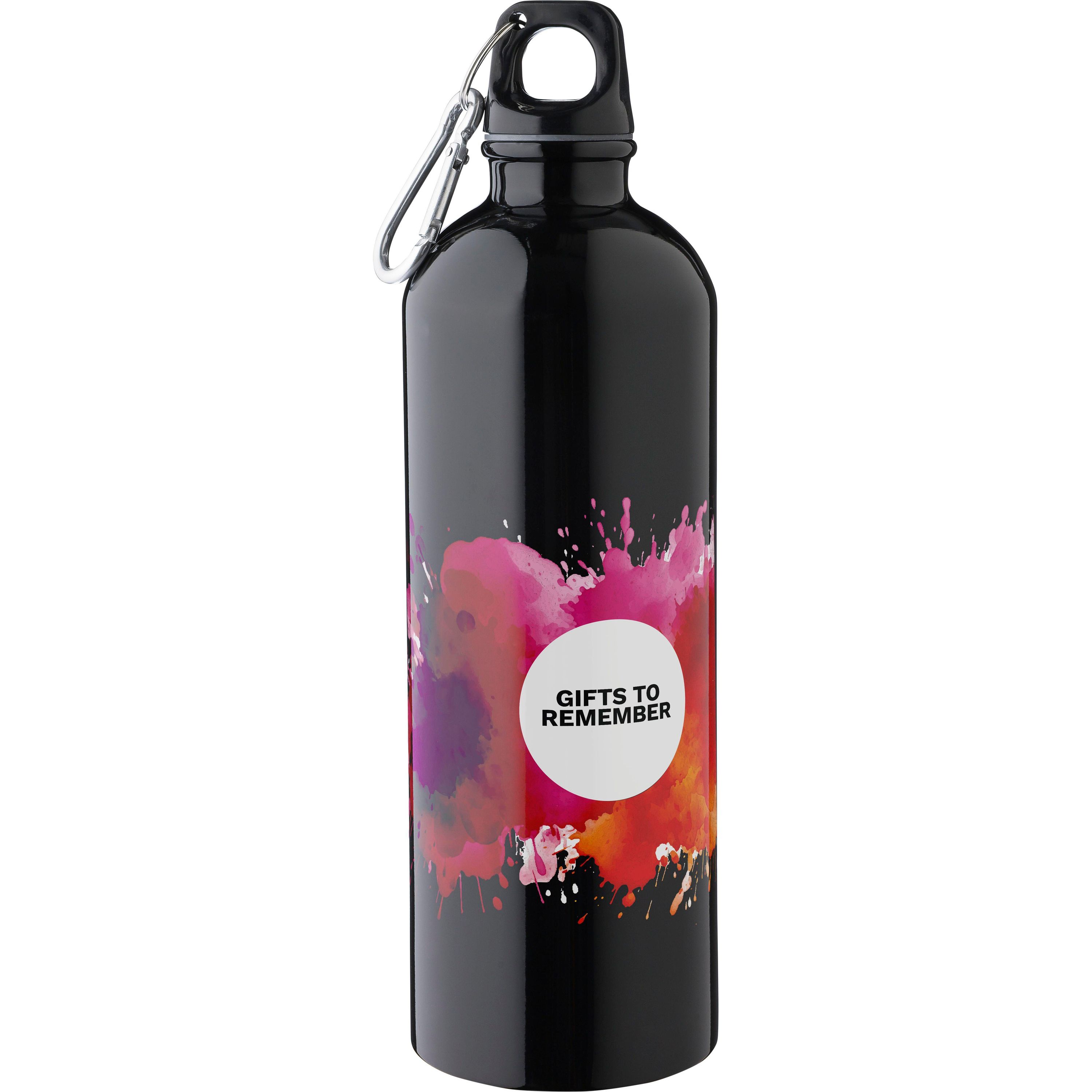 Recycelte einwandige Edelstahlflasche (750 ml) Emeric - rosa-149