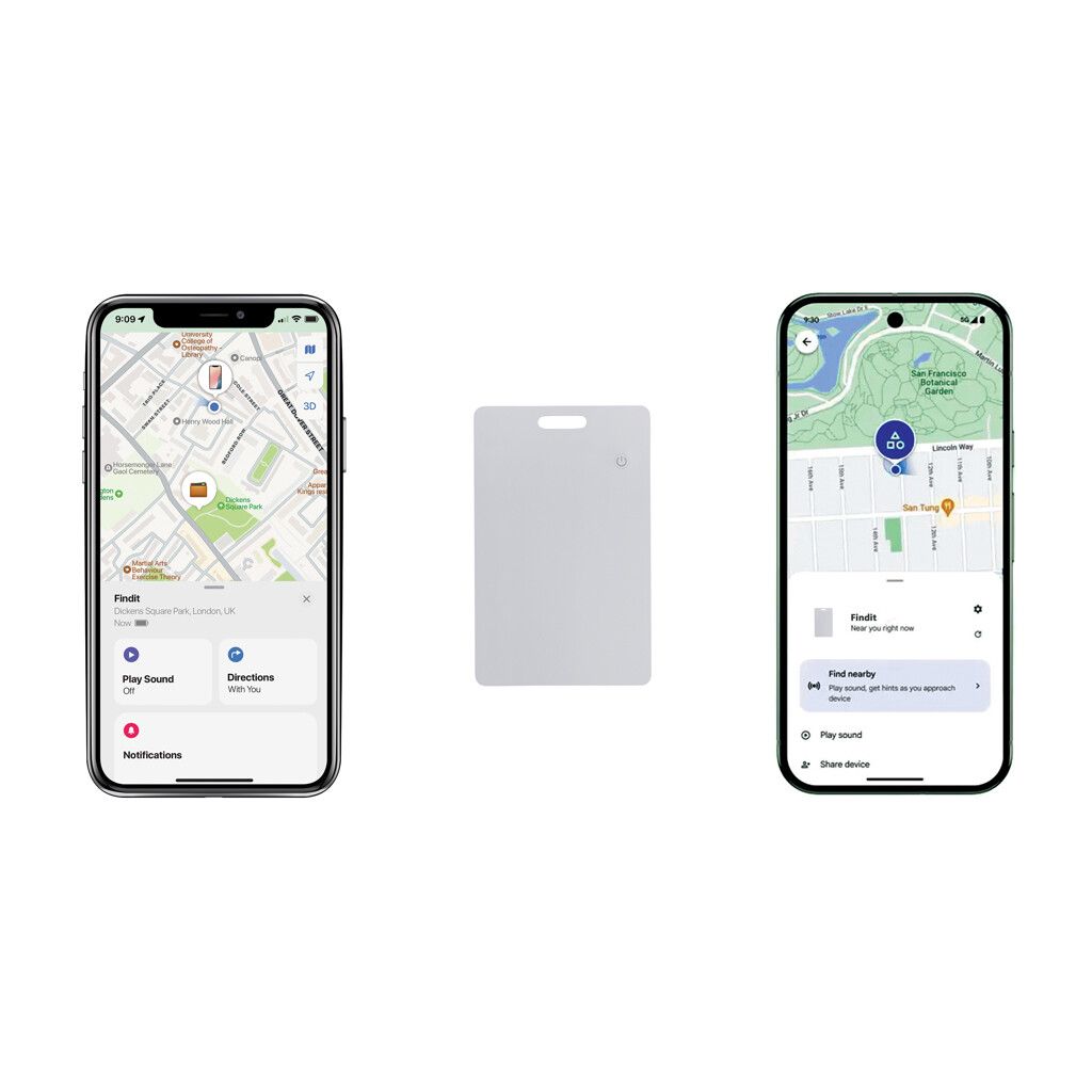 Findit Dual aufladebare RCS Ultra-Thin-Finder-Card - weiß-352