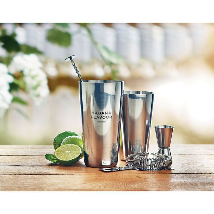 Cocktail-Set 750 ml BOSTON - silber glänzend-981