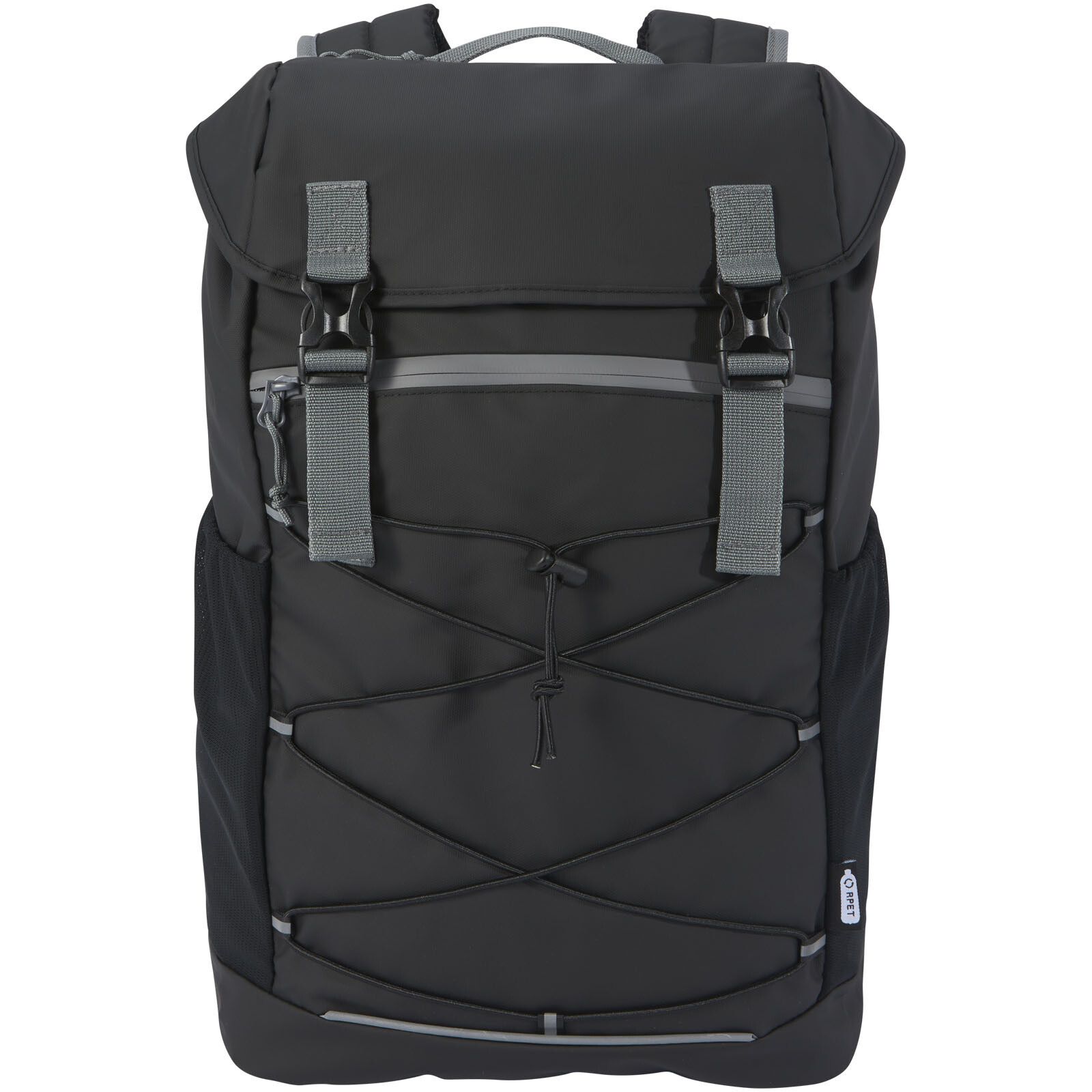 Aqua 15,6" GRS recycelter wasserabweisender Laptop-Rucksack 23 L - schwarz-71