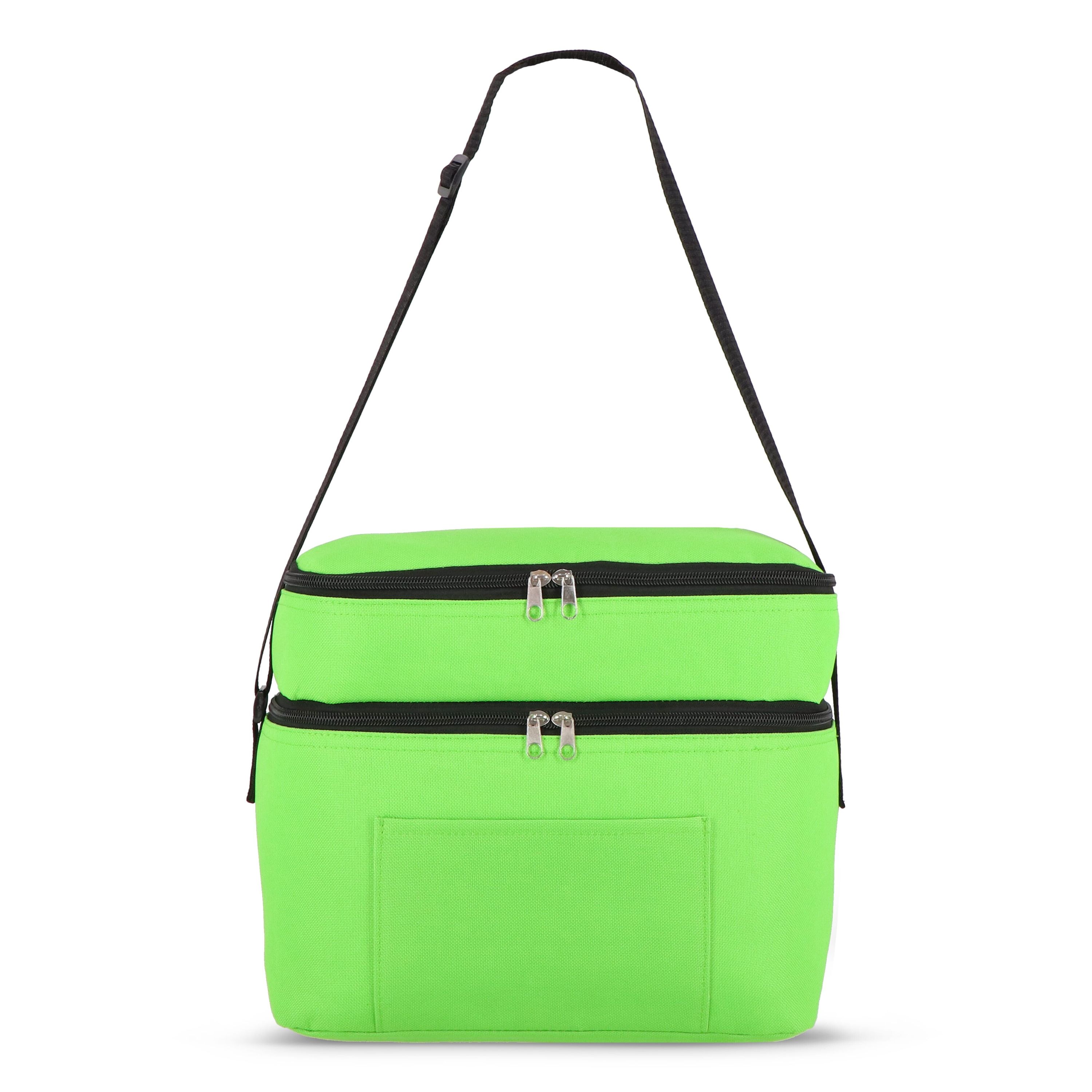 R-PET 600D Doppelfach-Kühltasche 30 x 20 x 25cm 12L - hellgrün-333