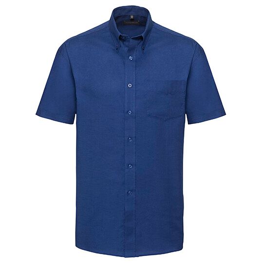 Men's Short Sleeve Classic Oxford Shirt - bright royal-100