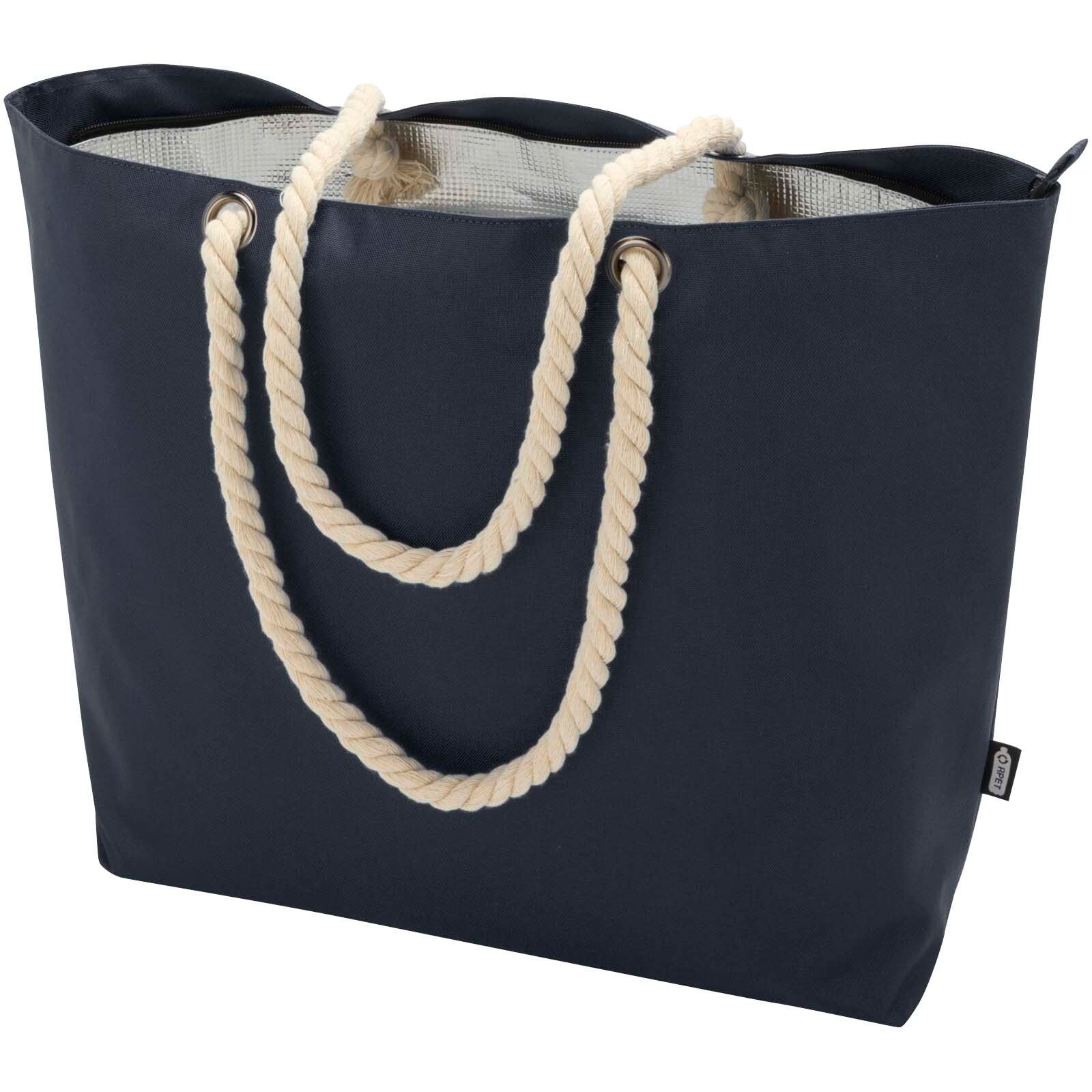 Panama Strandkühltasche mit Kordelgriffen aus recyceltem GRS-Material, 23L - navy-663