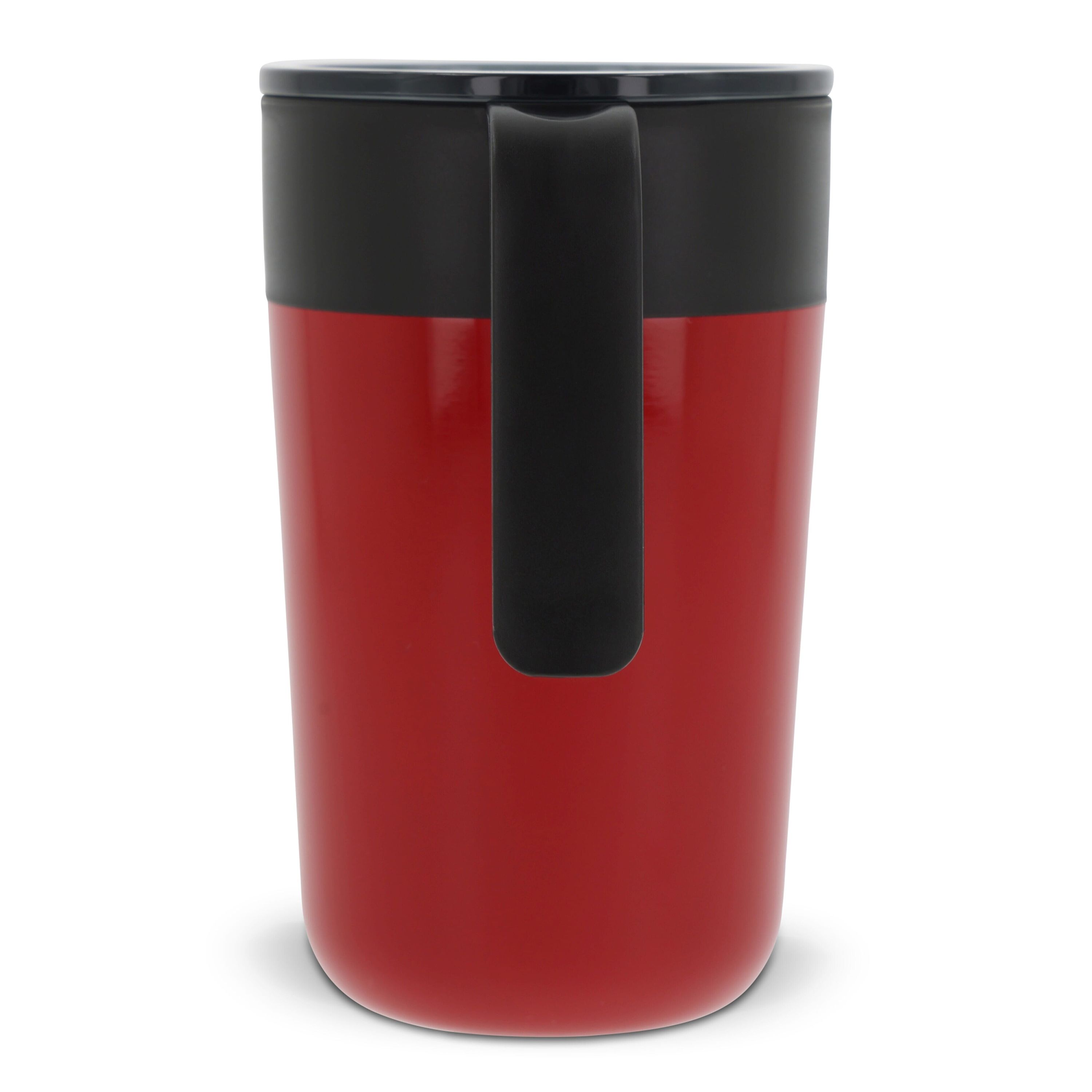 Doppelwandiger Kaffeebecher 400ml - dunkelrot-450