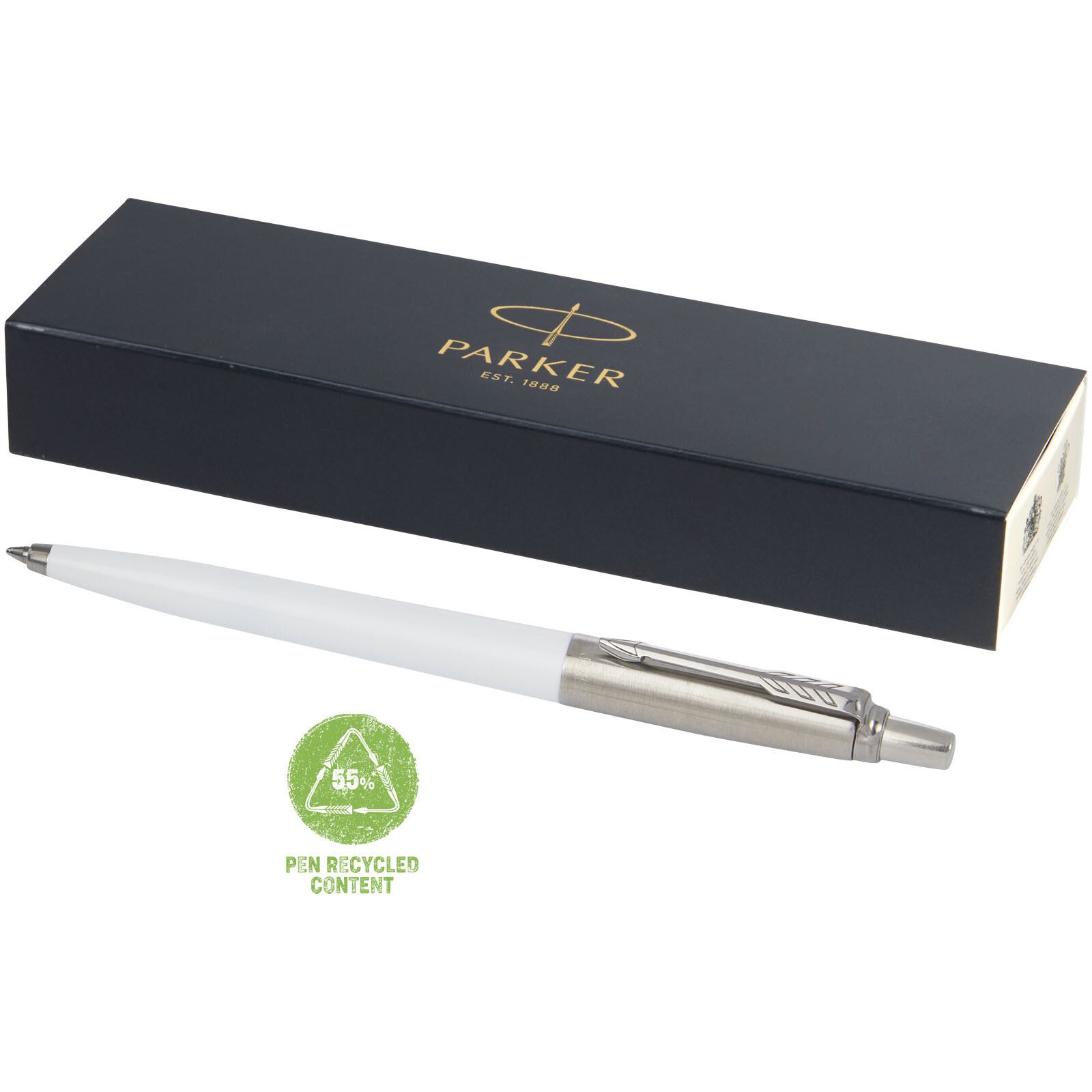 Parker Jotter Recycled Kugelschreiber (blaue Mine) - weiss-522