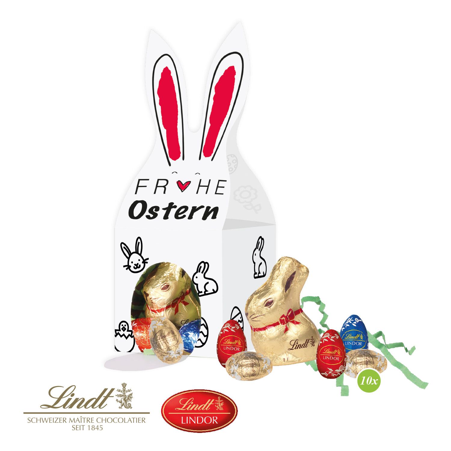 3D Präsent Häschen mit Lindt Schokolade-513