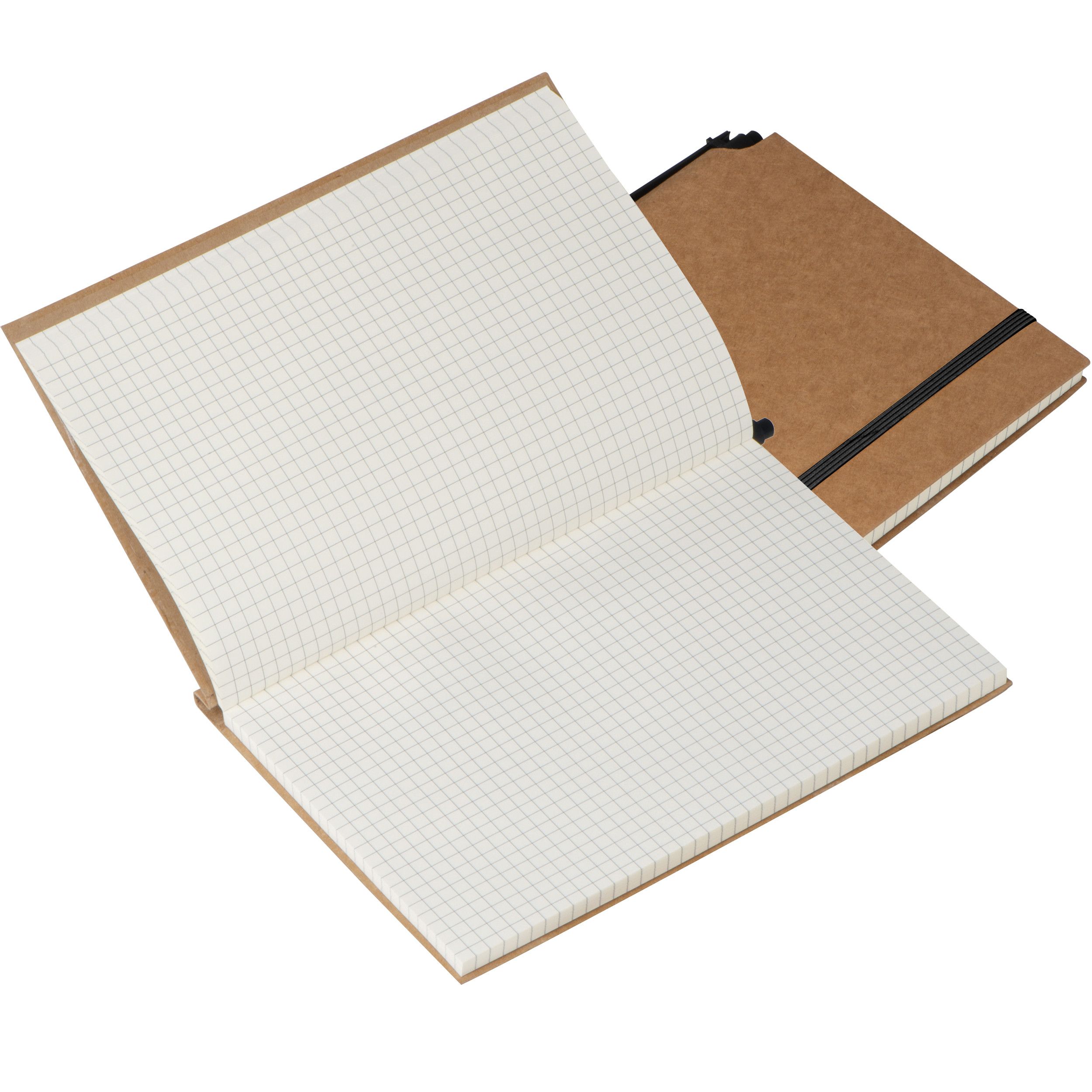 Notizbuch mit Umschlag aus Karton - braun-707