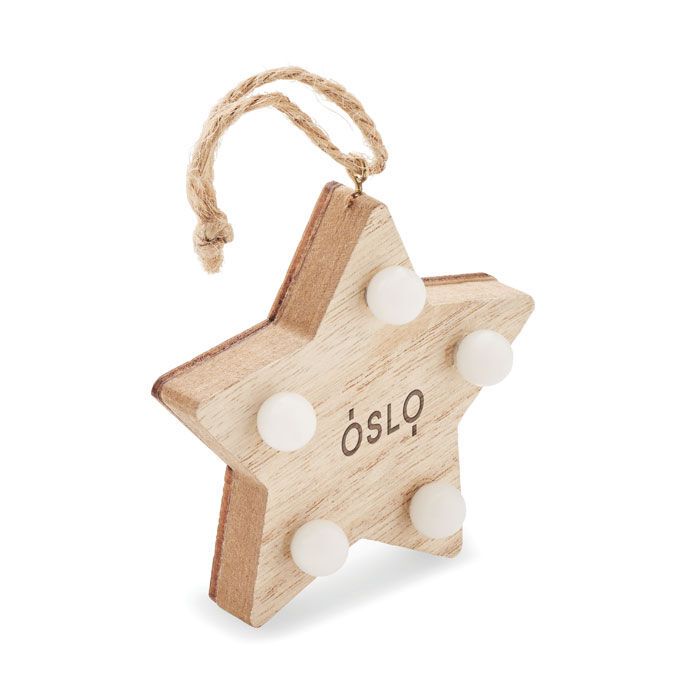 Anhänger aus Holz mit LED LALIE - holz-996