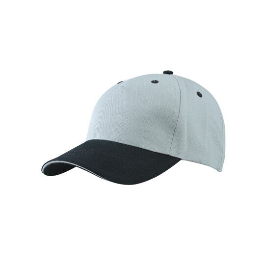 5 Panel Sandwich Cap - light grey - black - light grey-631